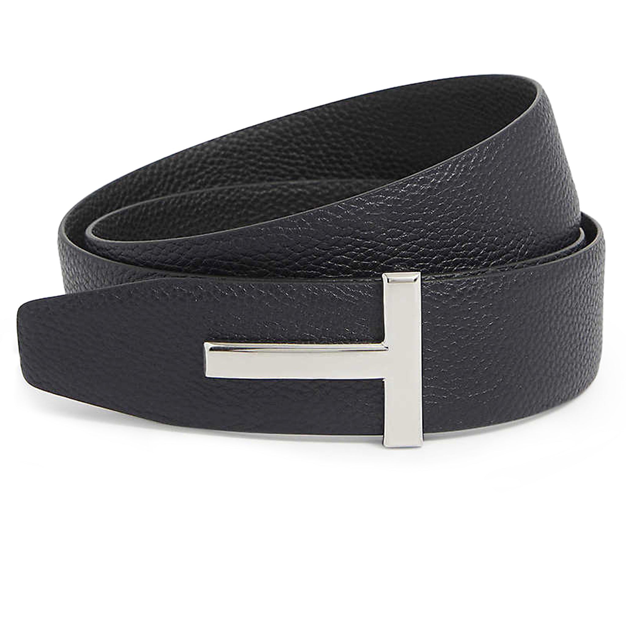 Tom Ford Reversible T Buckle Belt – Black