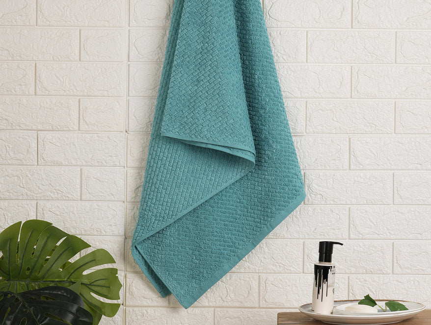 100 cotton bath – Spaces India Dusty Turquoise - Aqua 100% Cotton Bath Towel - Genesis By Spaces