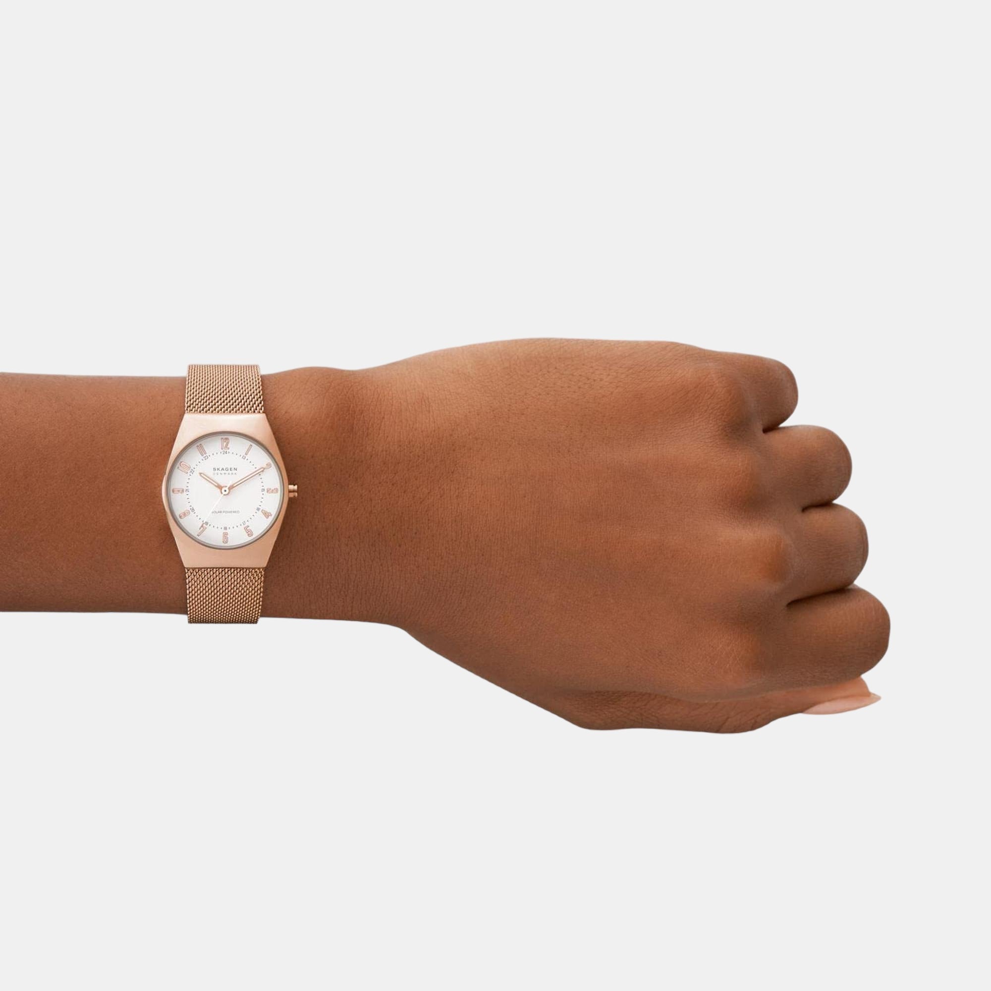 Skagen Grenen Lille Solar Powered Women Solar White Dial Analog Stainless Steel Watch SKW3078 - view 4