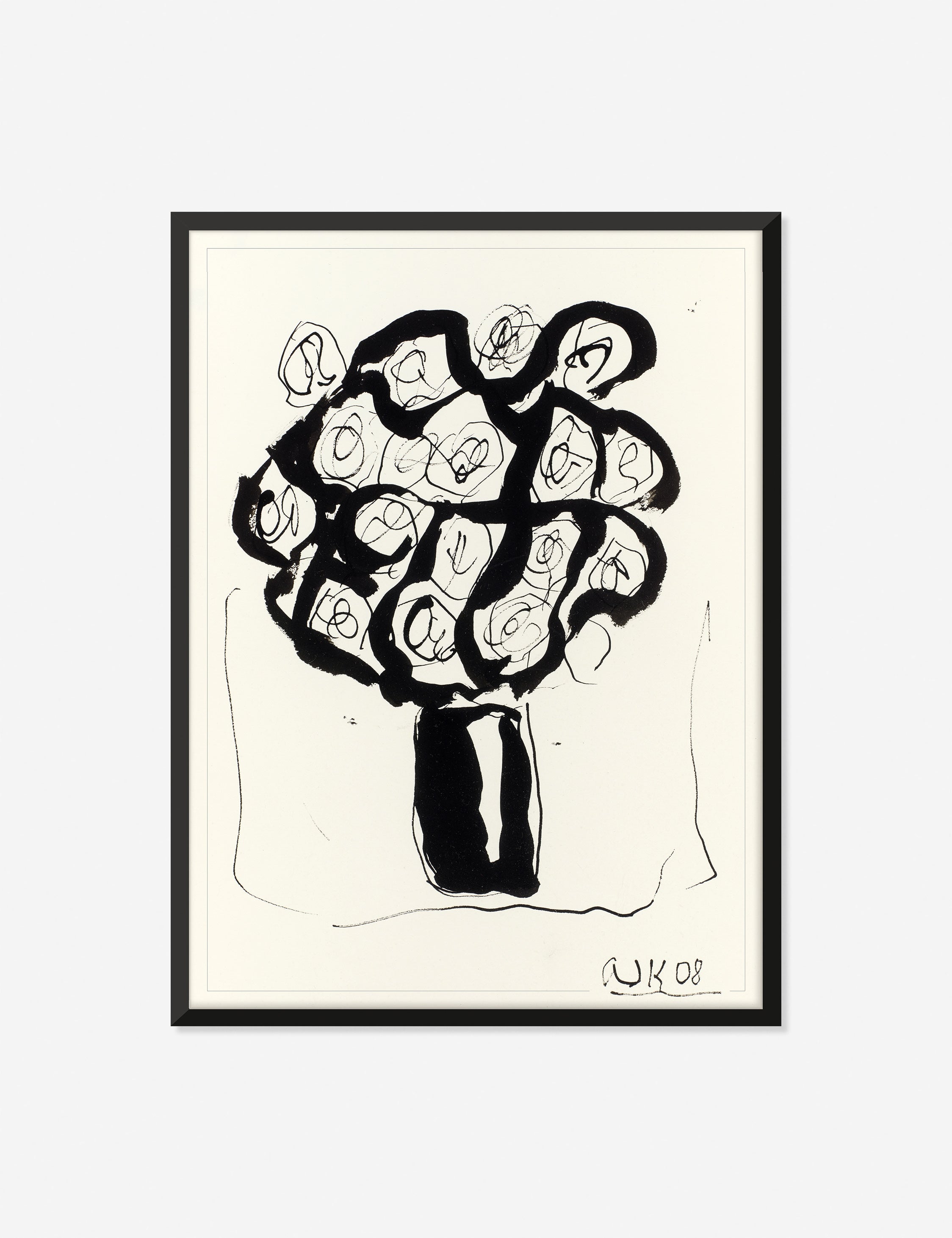 Lulu and Georgia Ink Flower 5 Wall Art by Arthur Krakower - view 2