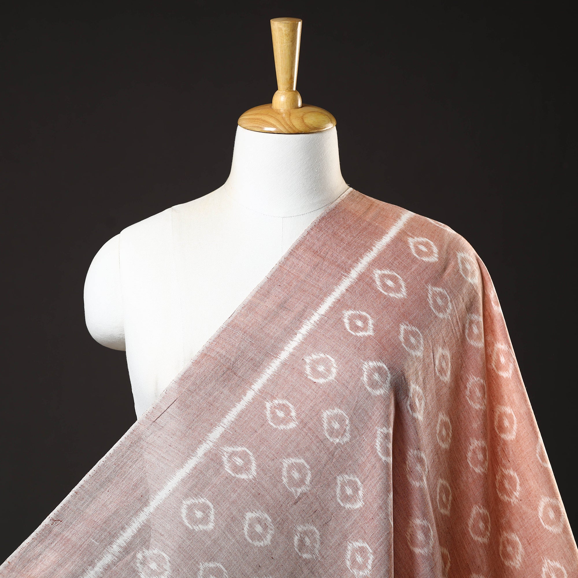 ASHOKA ASSEMBLE - CELEBRATING CRAFTS OF ODISHA Brown - Maniabandha Ikat Weave Handloom Cotton Fabric 07