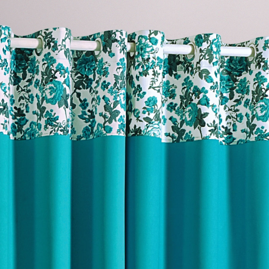Swayam India Bond Blue Solid Curtains – 2711 - view 2