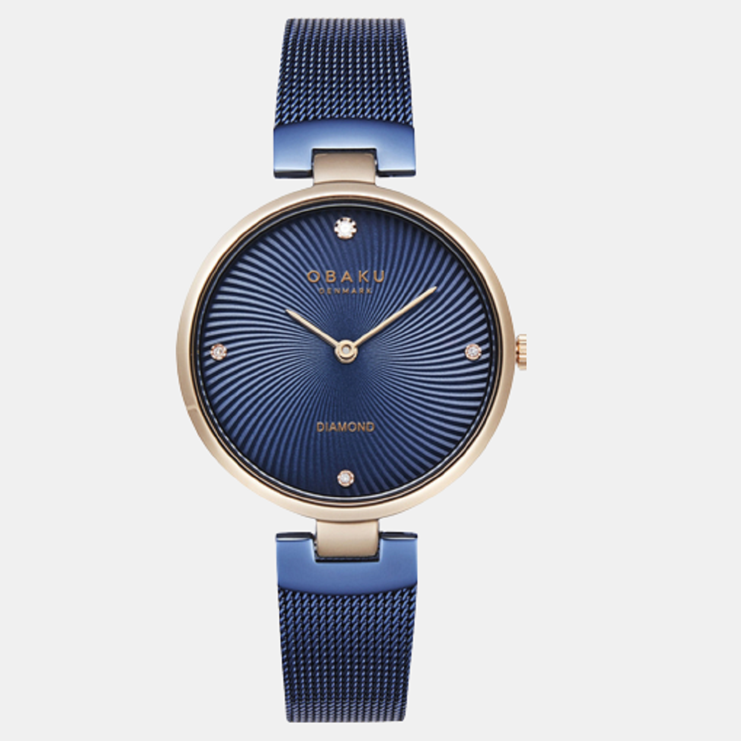 Obaku Diamant Women Quartz Blue Dial Analog Stainless Steel Watch V256LXVLML-DD
