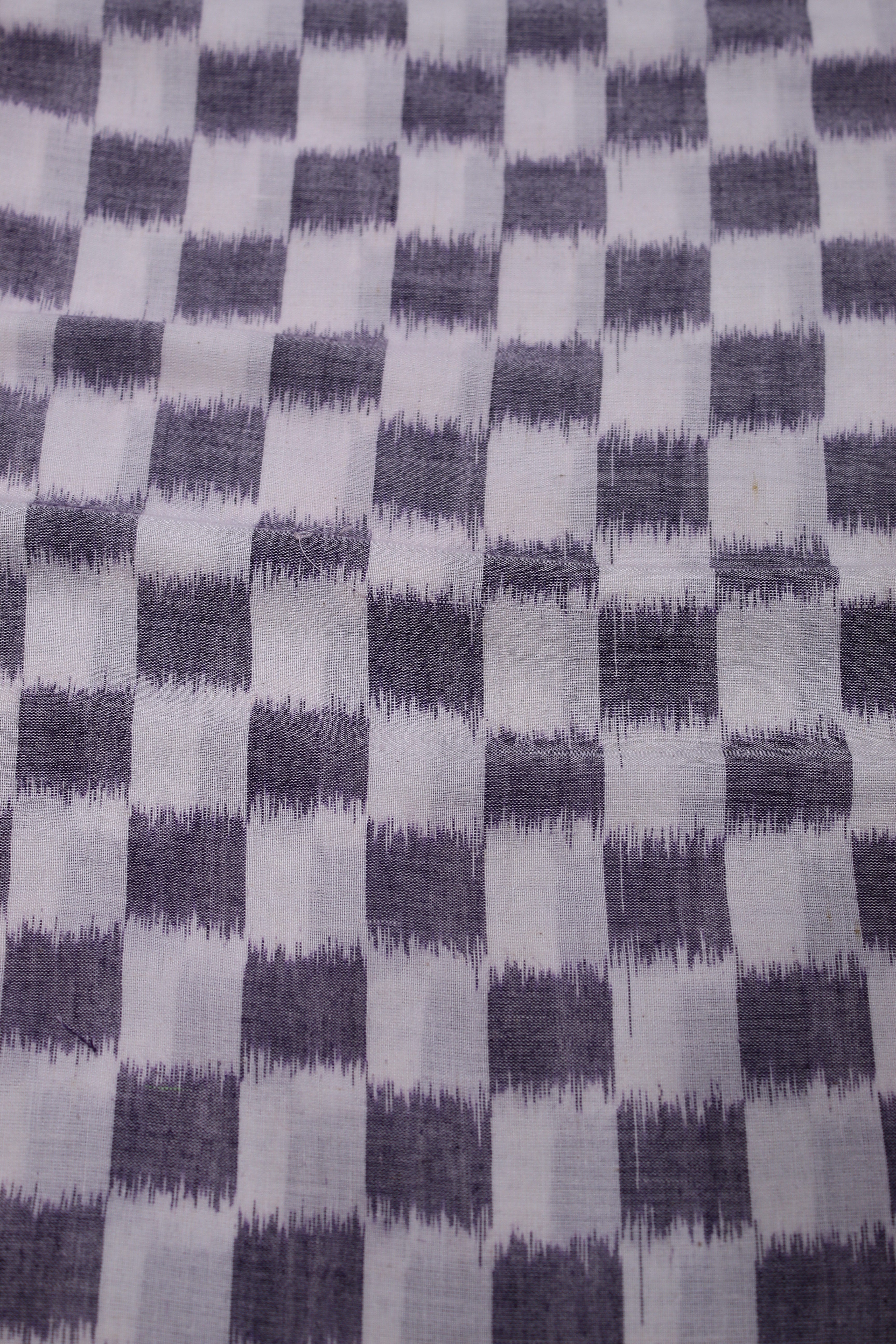 IndianVillèz Black White Sambalpuri Ikat Cotton Fabric - view 3