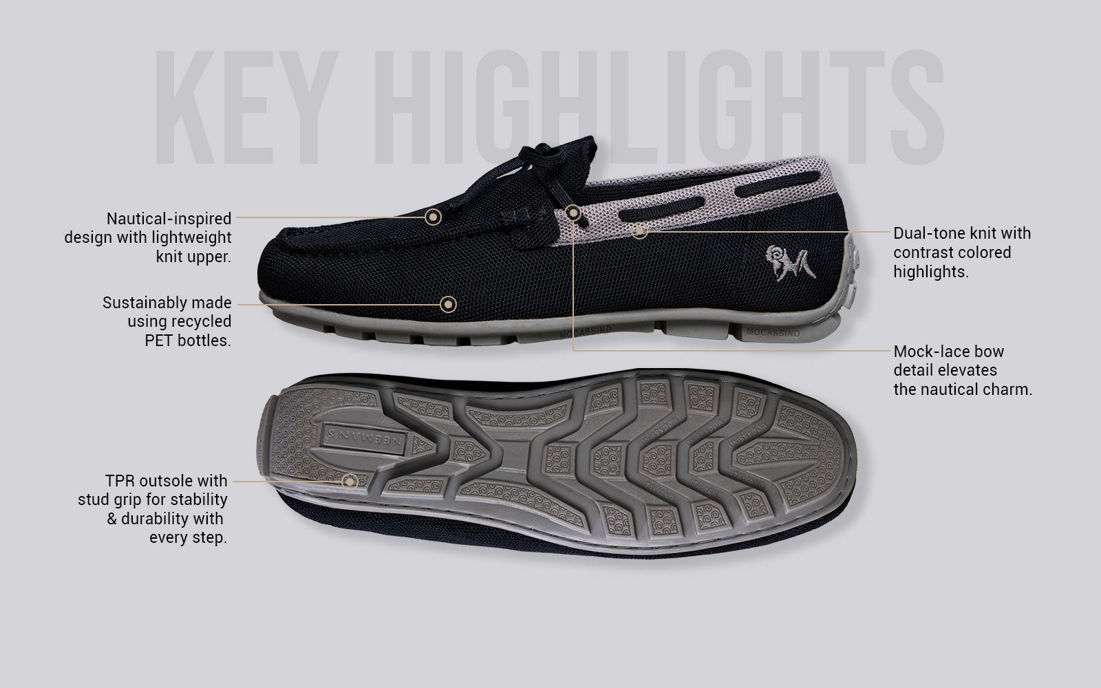 Neeman's ReLive Knit Boat Loafers : Black - view 5