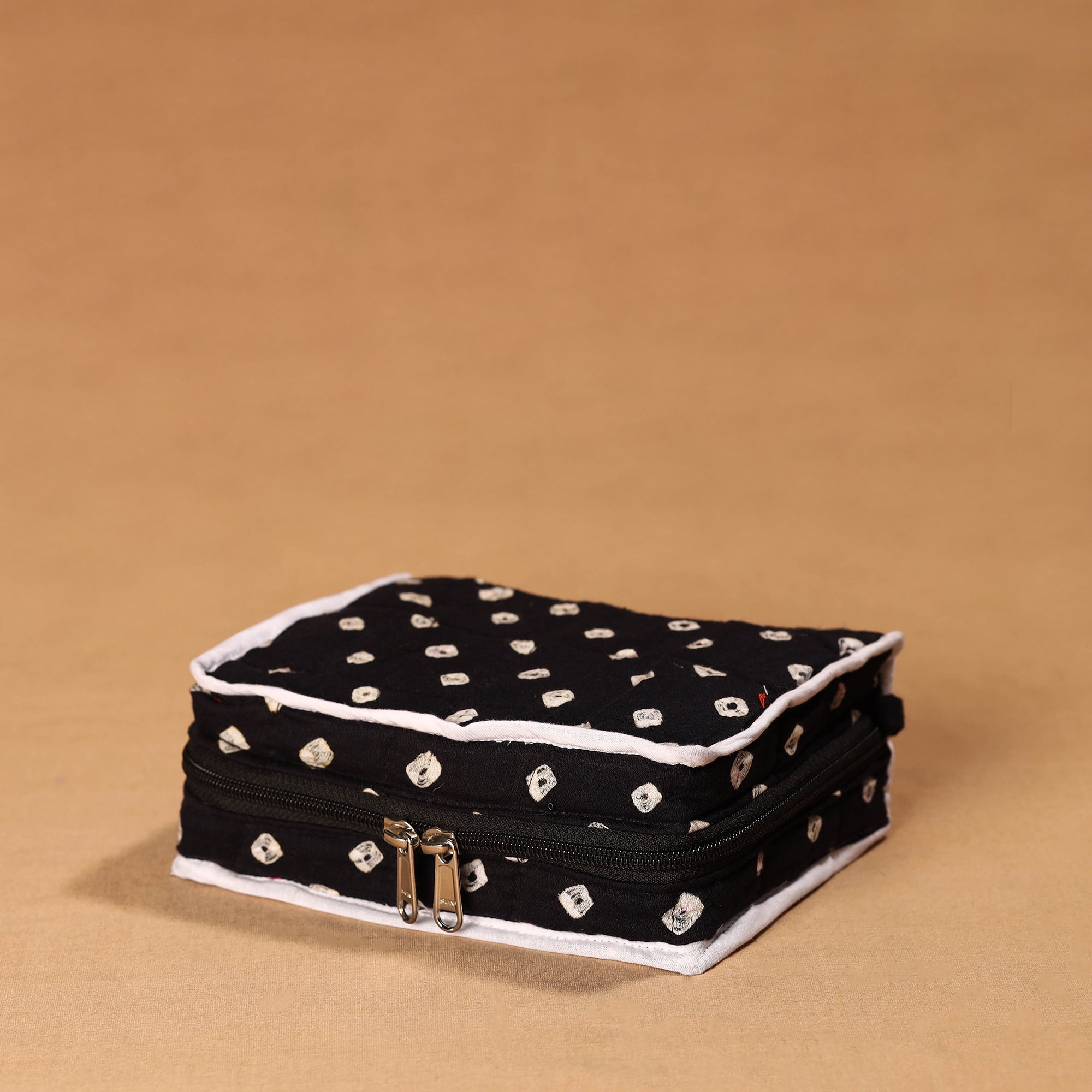 NOORI BAZAR Black - Handmade 4 Pockets Cotton Jewellery Bag 04 - view 2