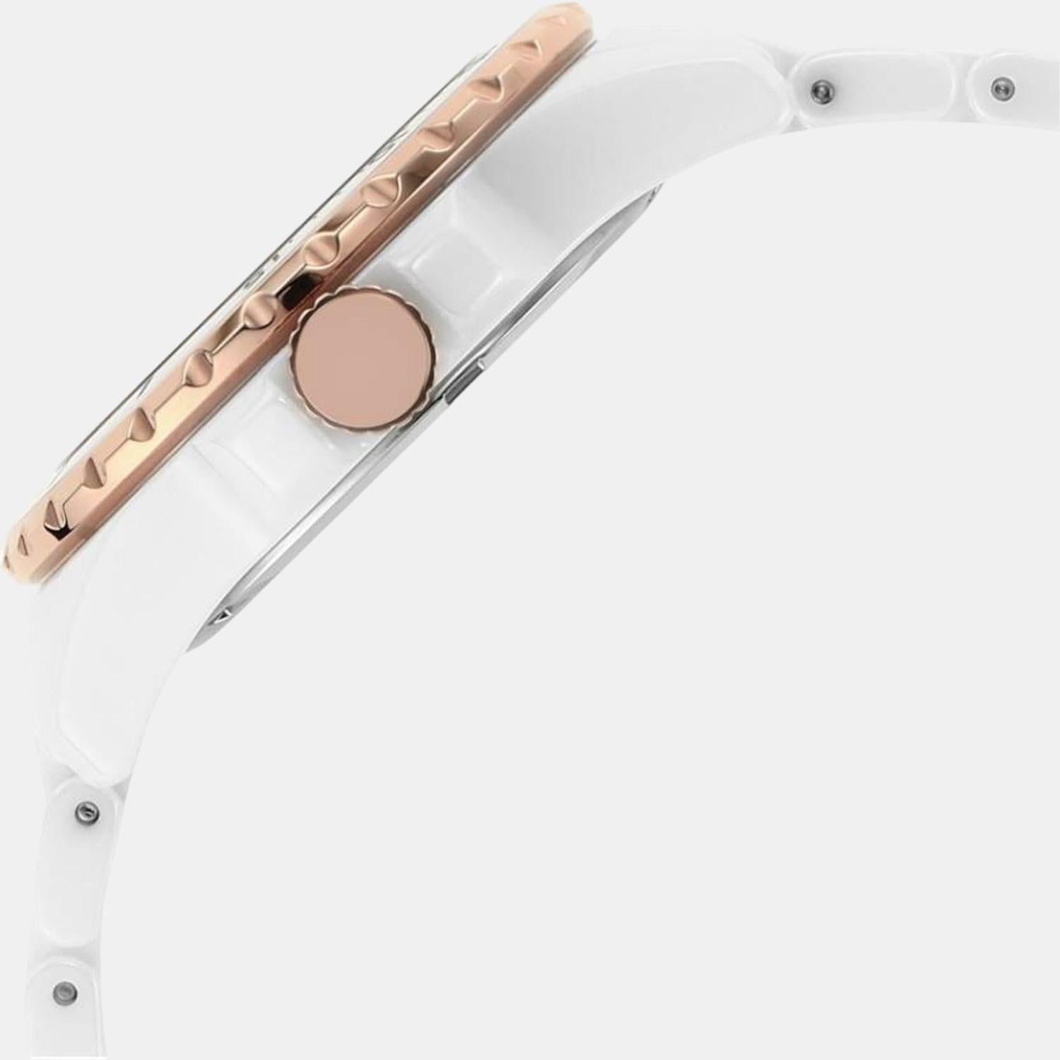 Fossil Fb-01 Women Quartz White Dial Analog Ceramic Watch CE1107 - view 2