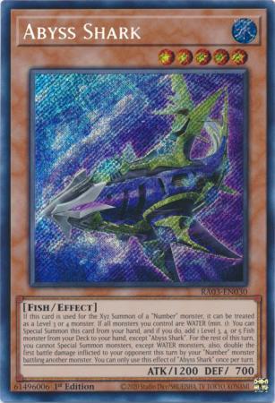 Yu-Gi-Oh! Abyss Shark - RA03-EN030 - Secret Rare - 1st Edition