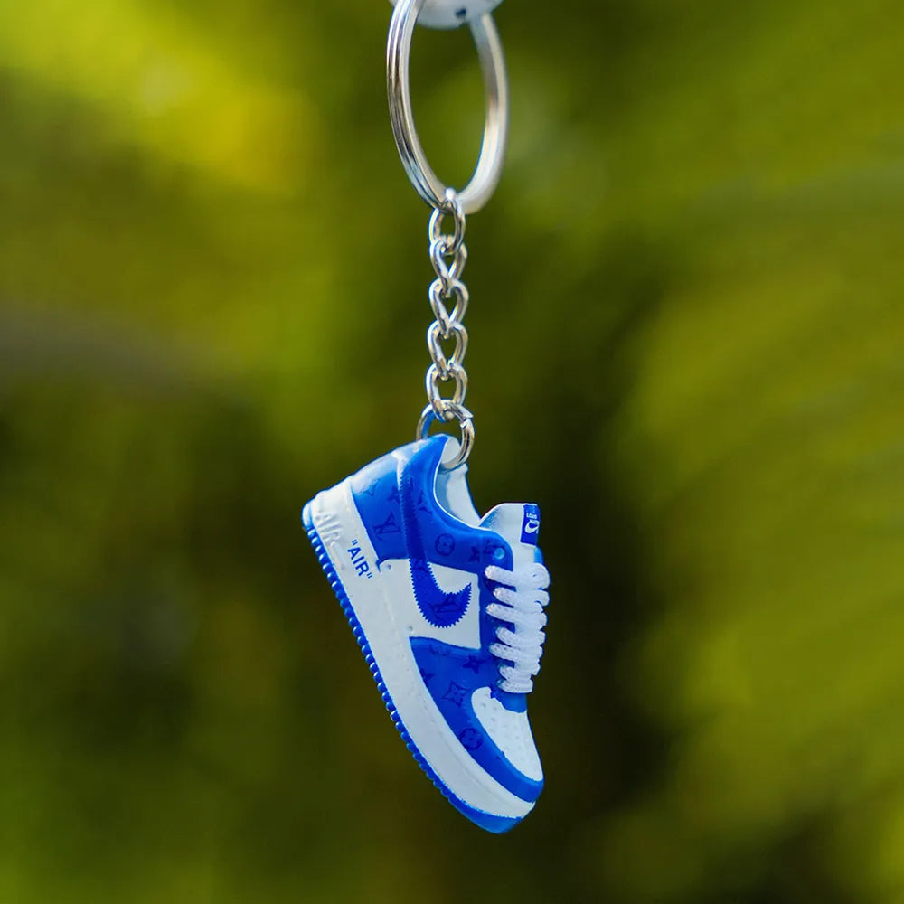 Kicks Machine 3D sneaker keychain LV X AF1 Blue