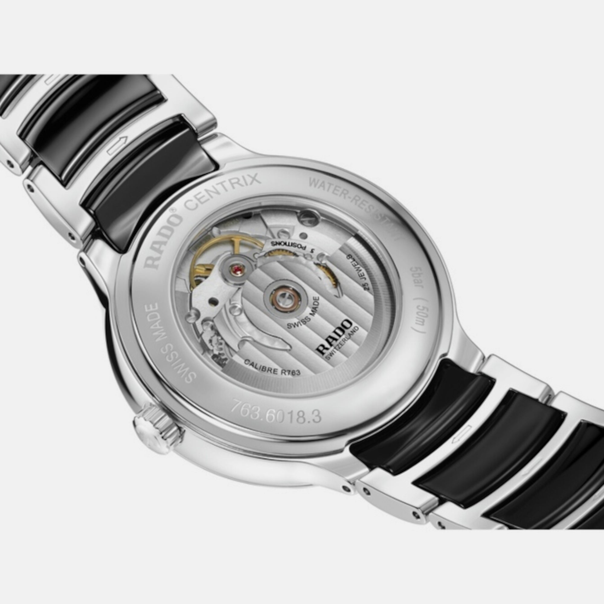Rado Centrix Unisex Automatic Black Dial Analog Stainless Steel Watch R30018152 - view 4