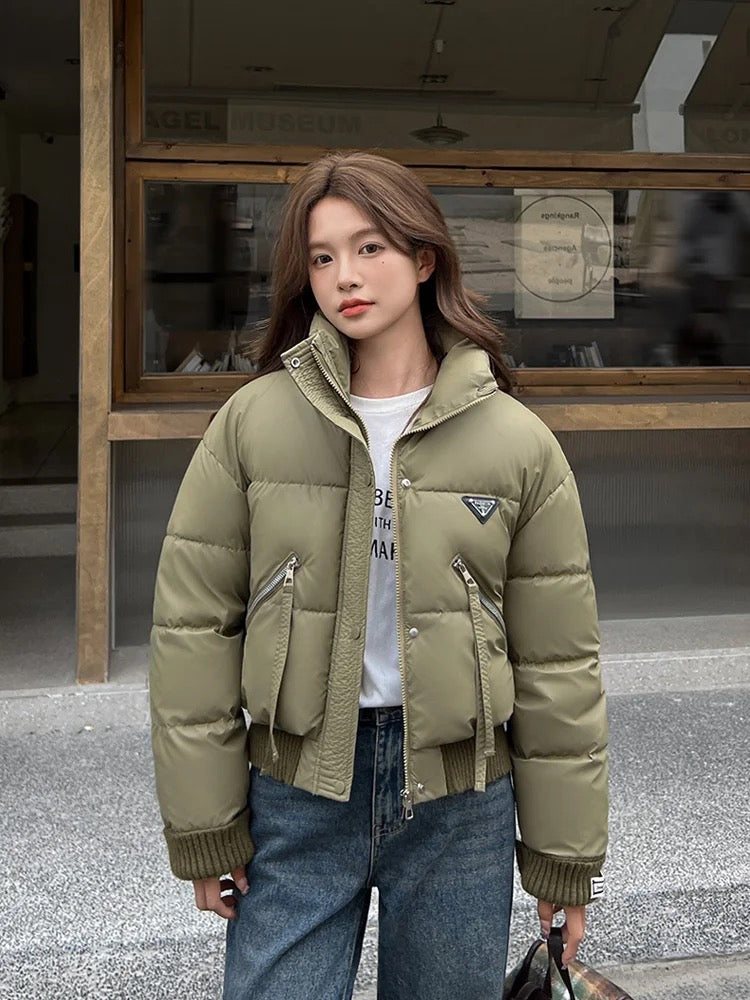 Alamode By Akanksha Kio Warm Parka Jacket In Army Green