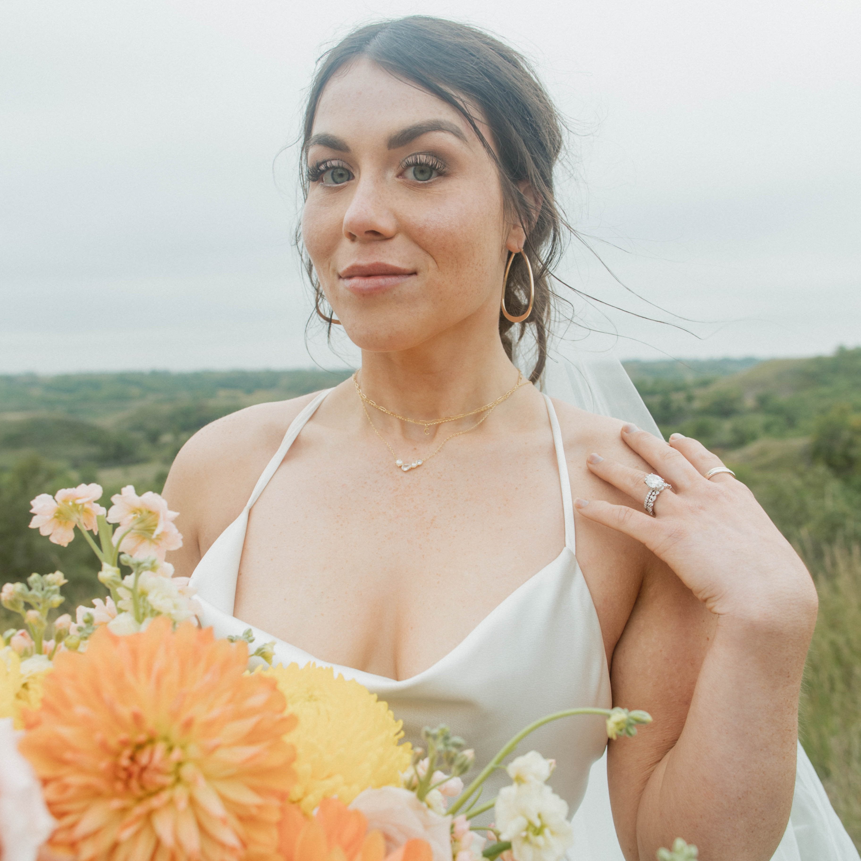 fiftyflowers.com Dreamy Orange and Yellow Grassland Elopement - view 3