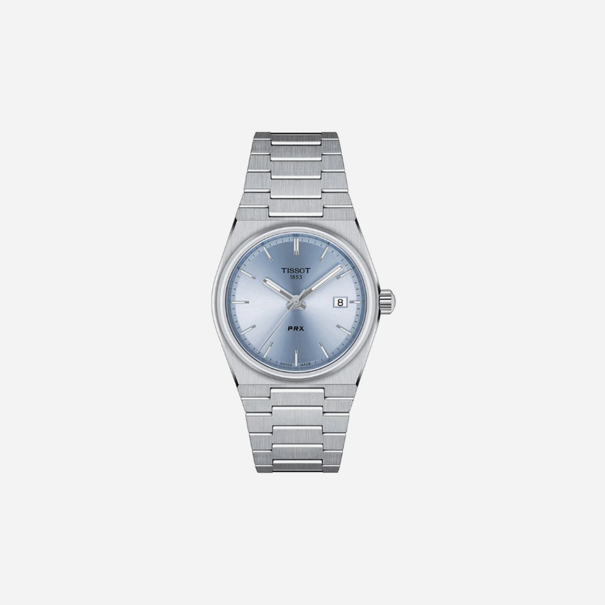 Tissot PRX Unisex Light Blue Dial Analog Stainless Steel Watch