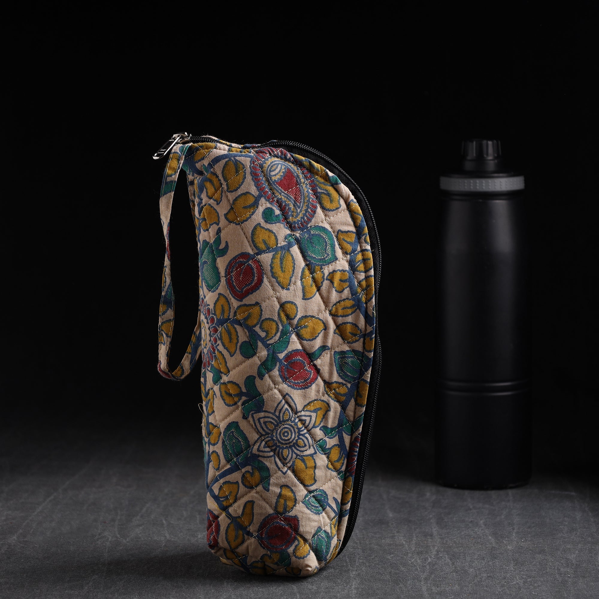JALPARI Beige - Handmade Cotton 1L Water Bottle Cover 02