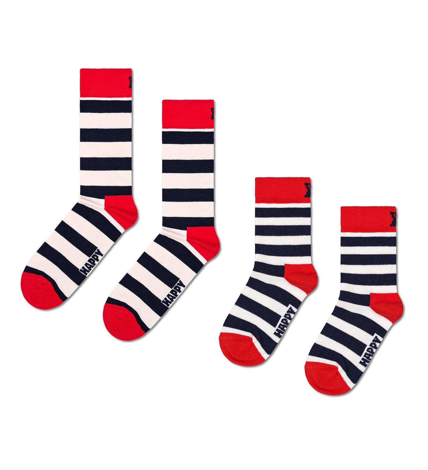 Happy Socks Mini & Me: Matching Stripe Sock Set for Kids & Adults