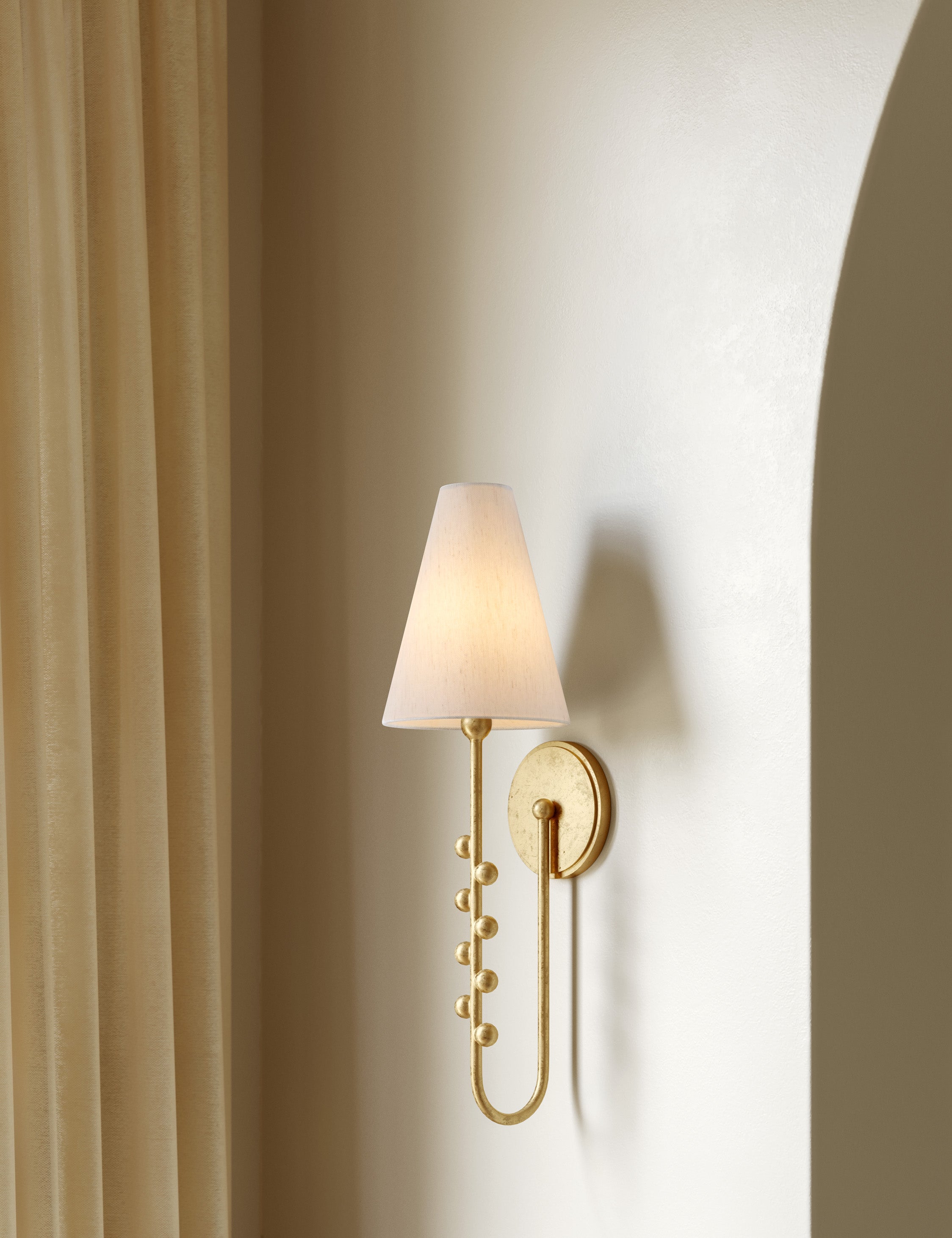 Lulu and Georgia Hiro Sconce – Gold Leaf - view 2