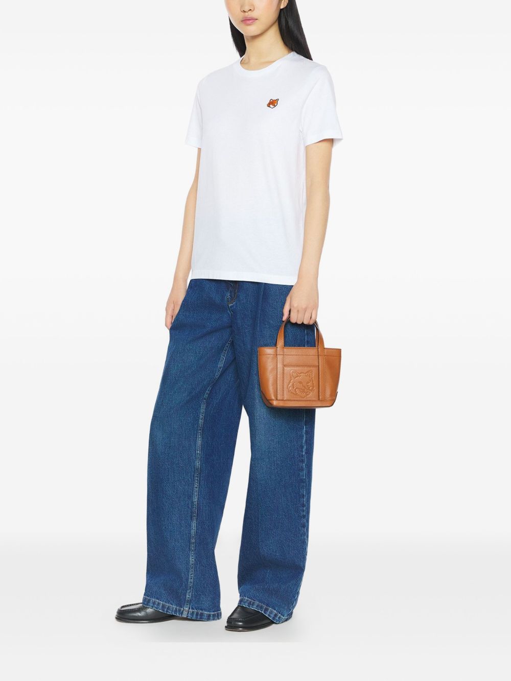 Maison Kitsuné Maison KitsunÃ© Fox Head embroidery Fox Head cotton t-shirt - view 2