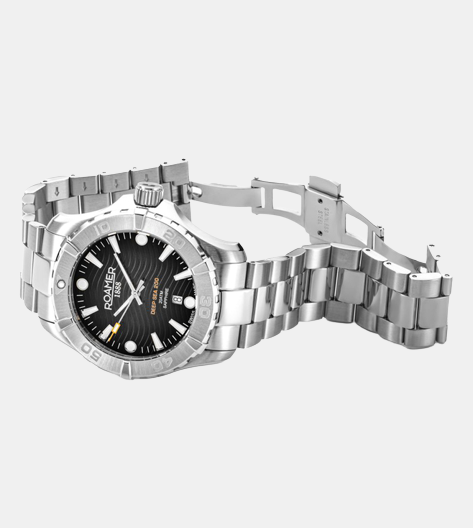 Roamer Deep Sea 200 Men Quartz Black Dial Analog Stainless Steel Watch 860833 41 55 70 - view 3