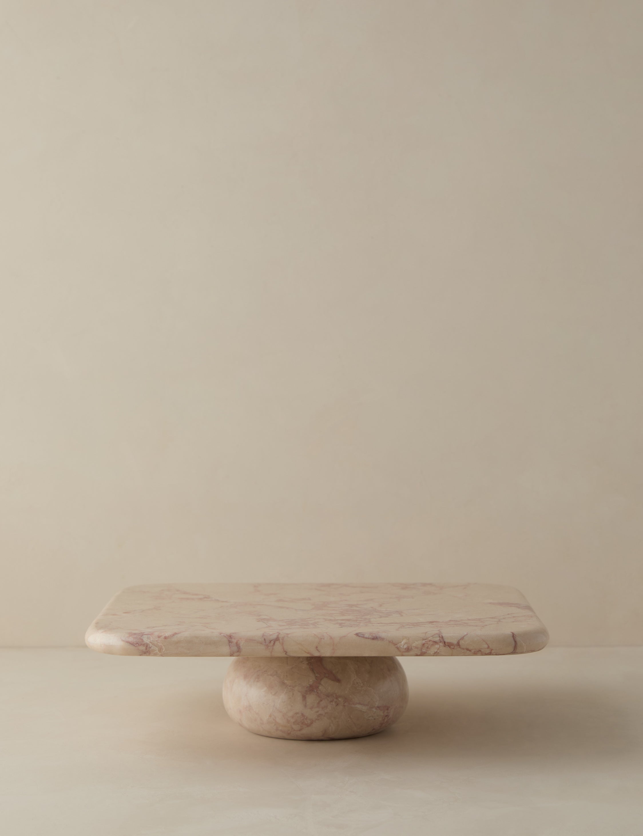 Lulu and Georgia Lusine Square Marble Serving Stand