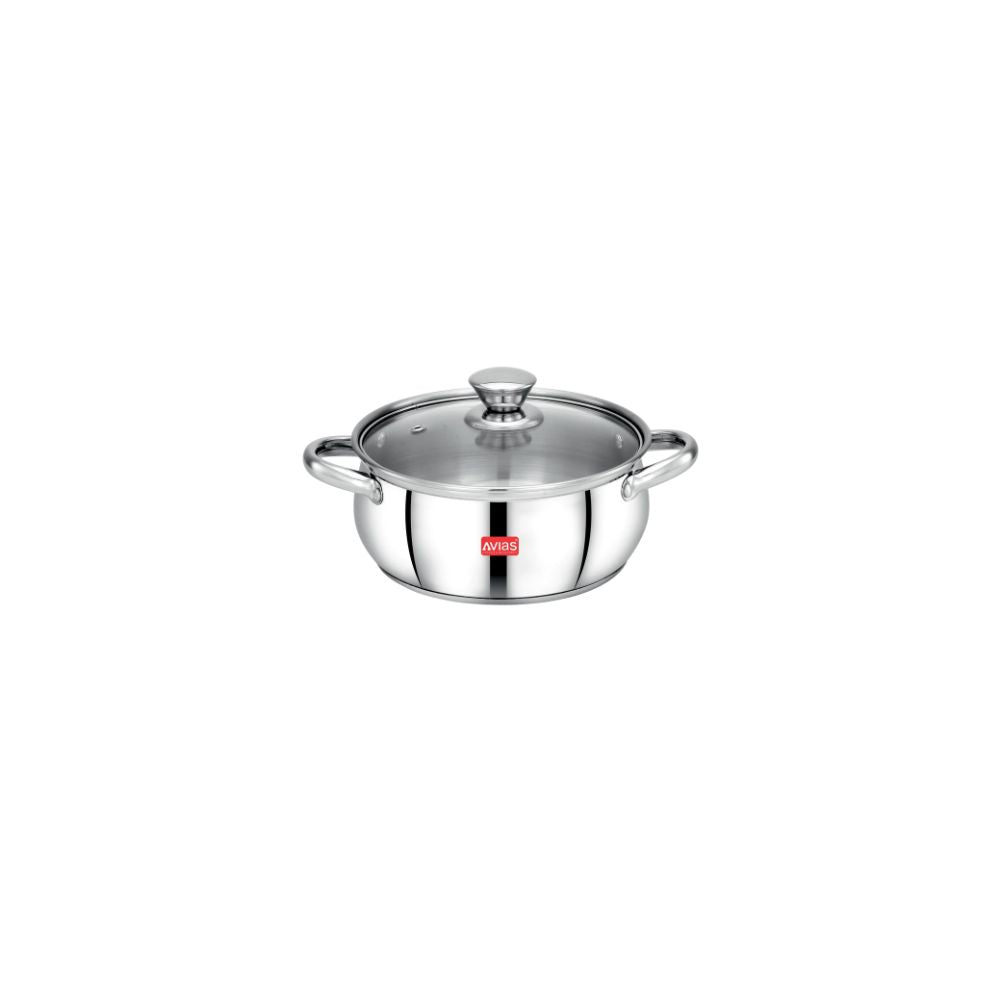 AVIAS Inox IB Stainless Steel Cookpot With Glass Lid | Gas & Induction Compatible | Silver | 1 Pc - view 15
