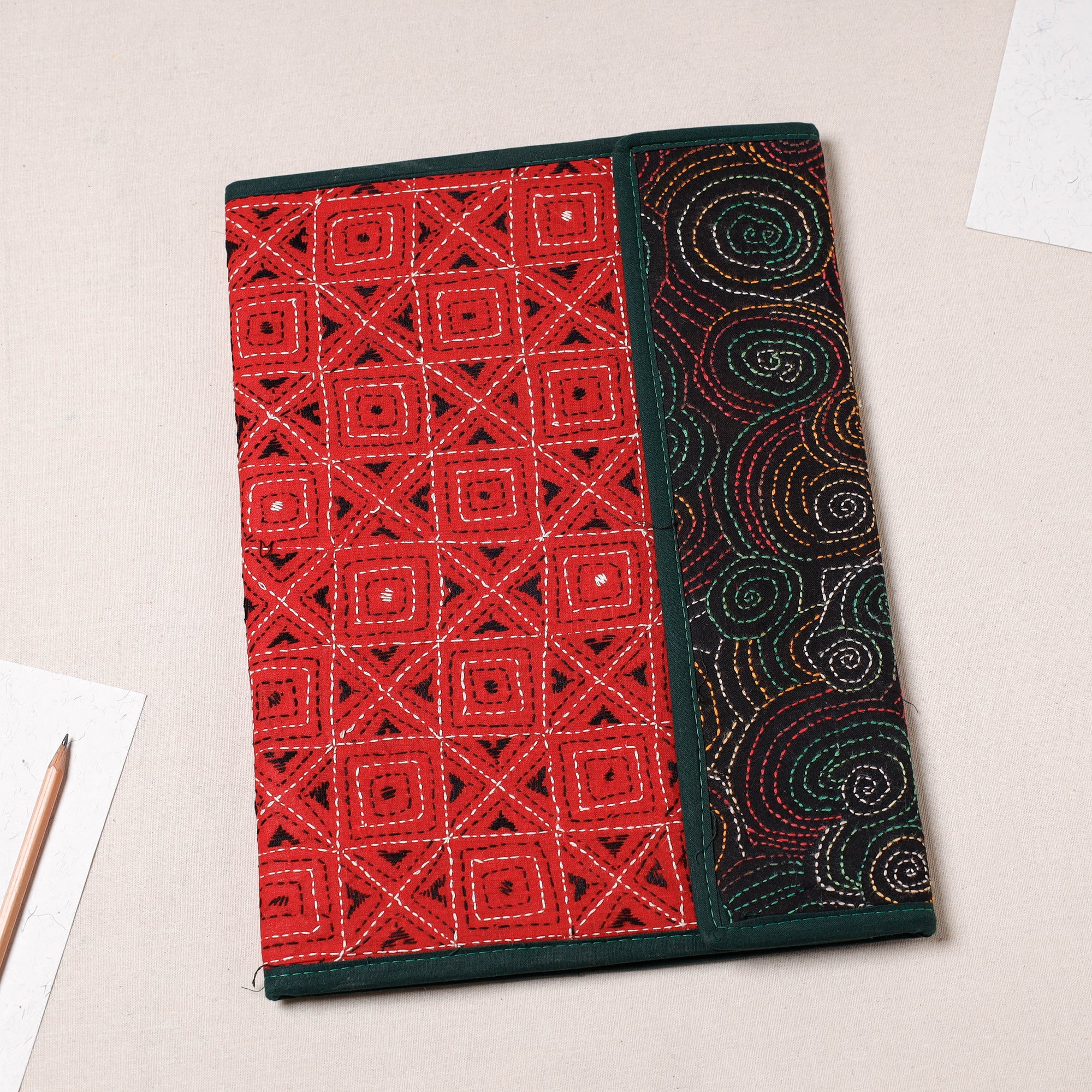 ASALKAAR Bengal Kantha Work Handcrafted File Folder