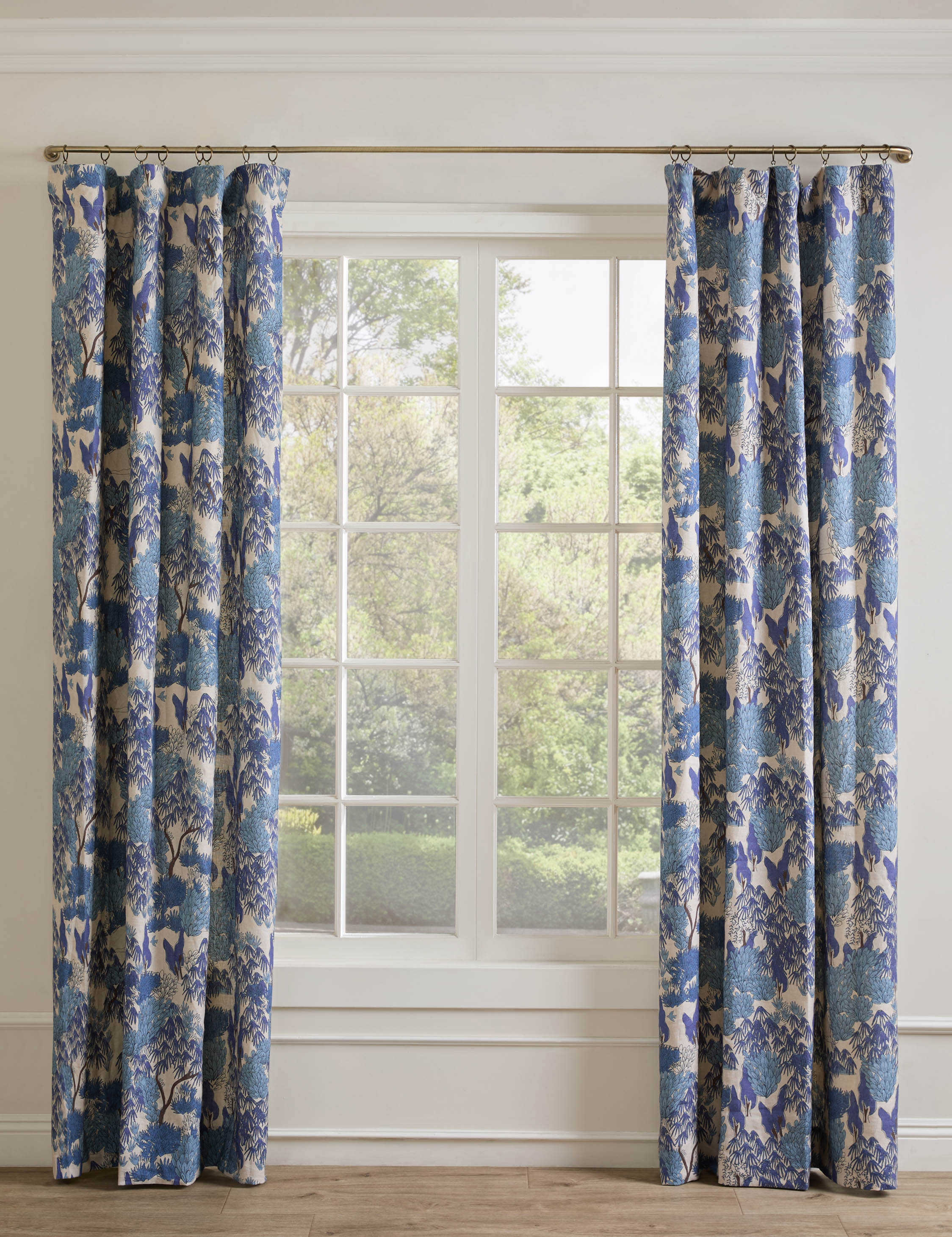 Lulu and Georgia Garden Walk Linen Curtain Panel by Sarah Sherman Samuel - view 2