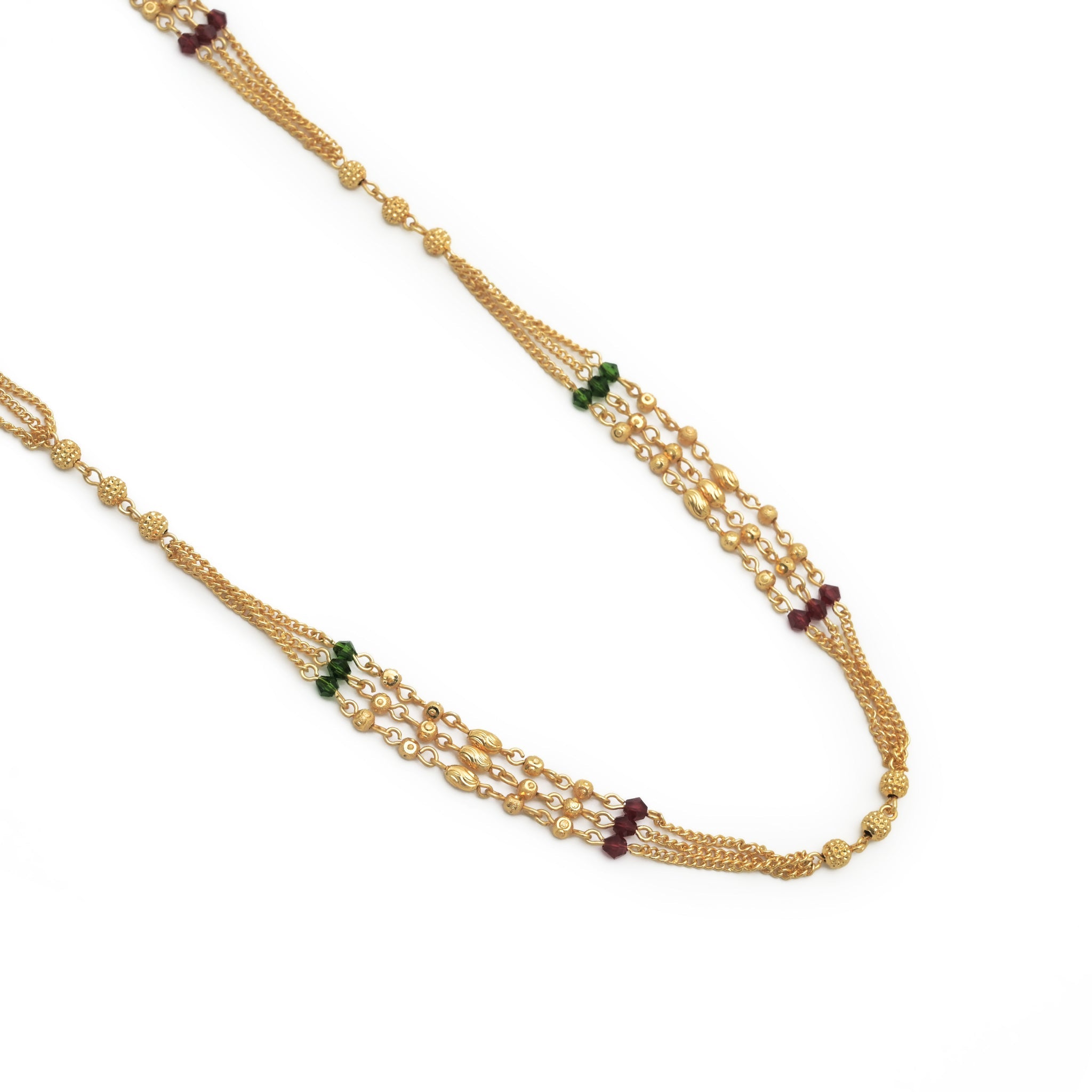 Branta Appealing Gold Plated Multicolour Necklace Mala For Women - view 4