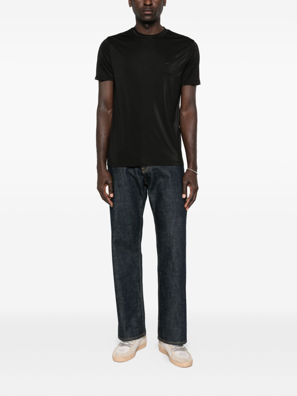 Emporio Armani Modal and silk blend t-shirt - view 5