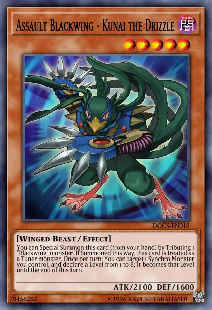 Yu-Gi-Oh! Assault Blackwing - Kunai the Drizzle - DOCS-EN018 - Rare - 1st Edition