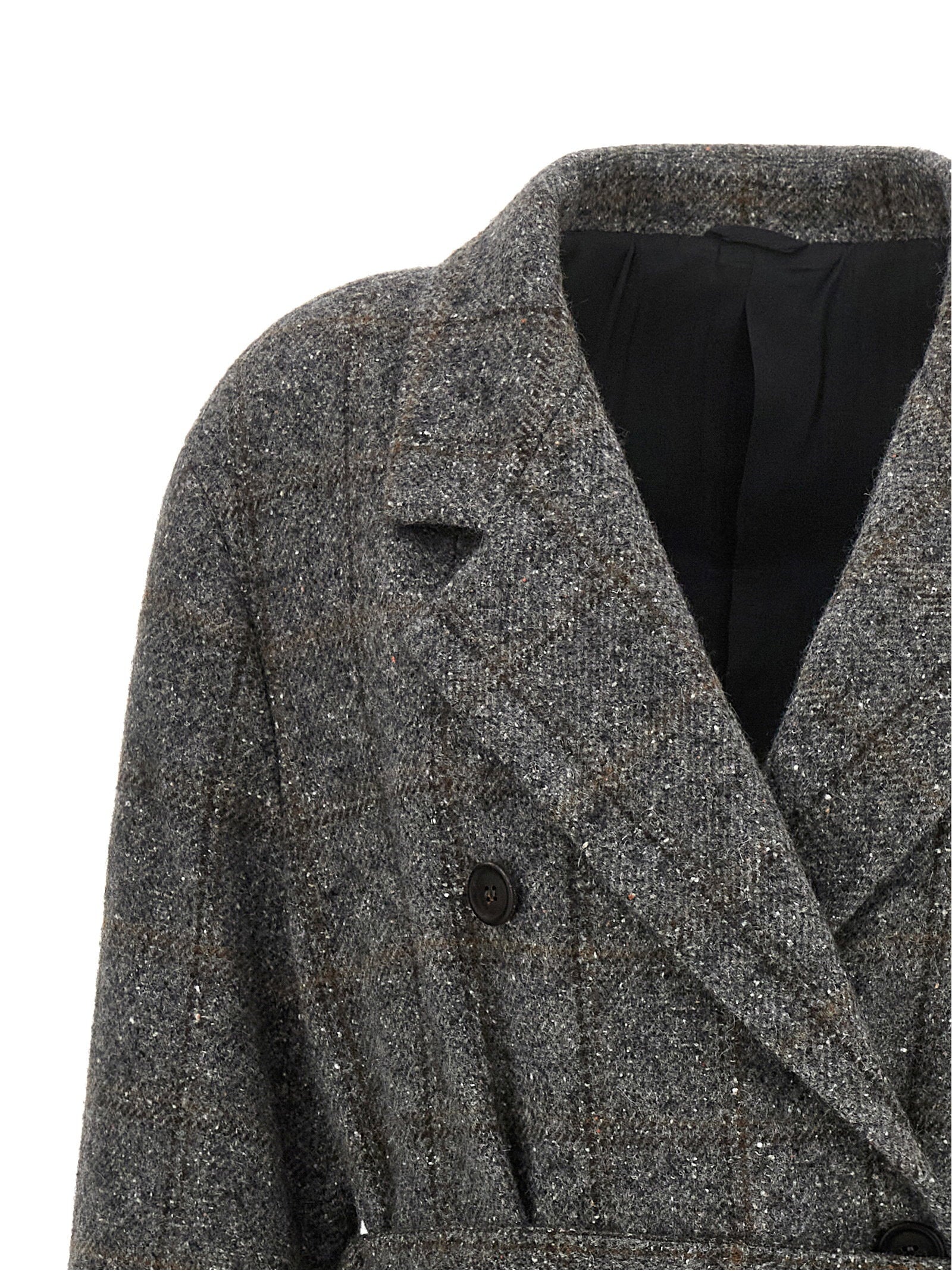 Brunello Cucinelli Check Tweed Coat - view 3