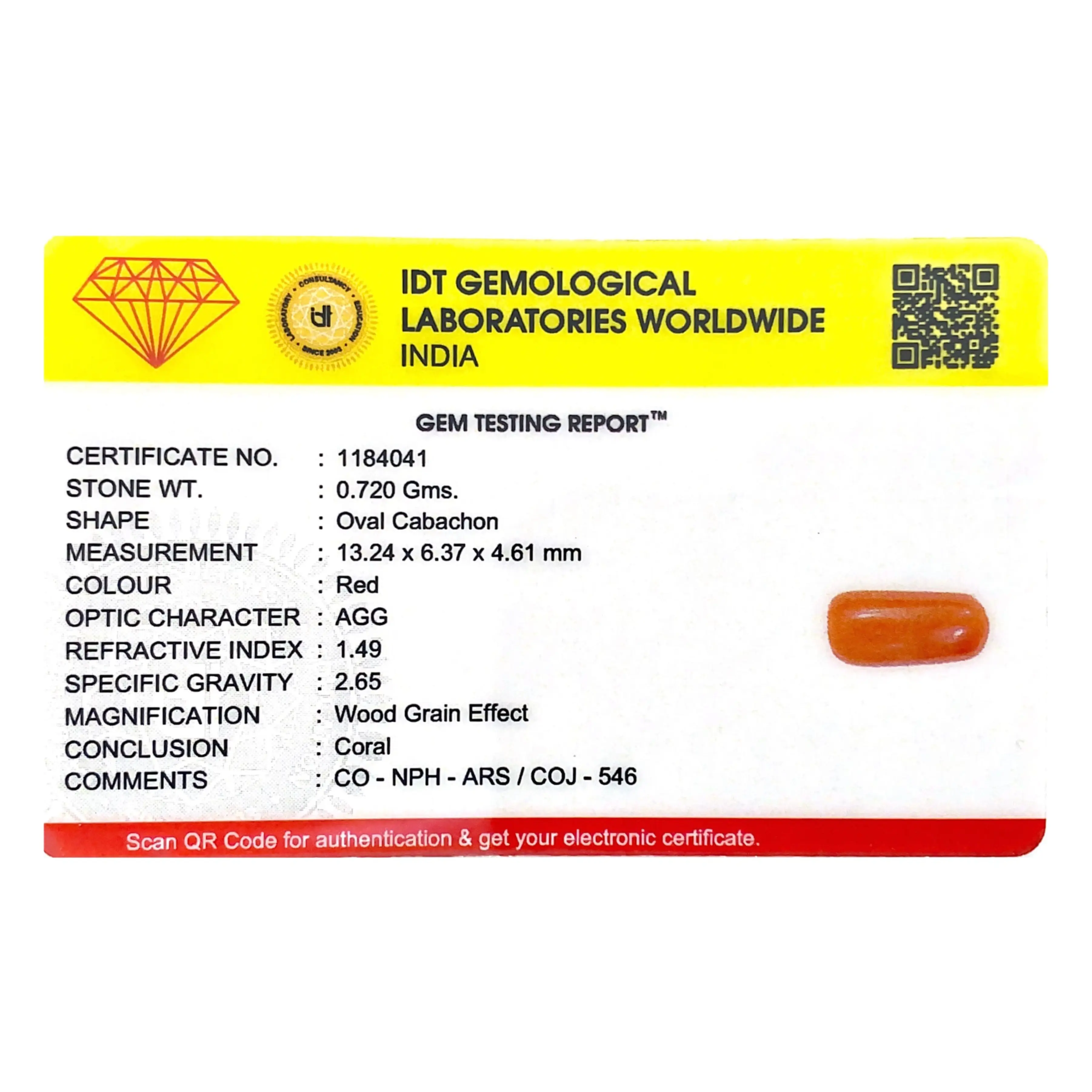 Pramogh Red Coral - 3.6 Carat - view 4