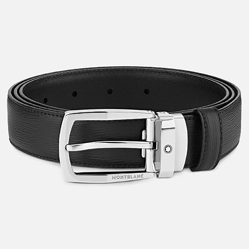 Montblanc Mont Blanc, Black 30 mm leather belt