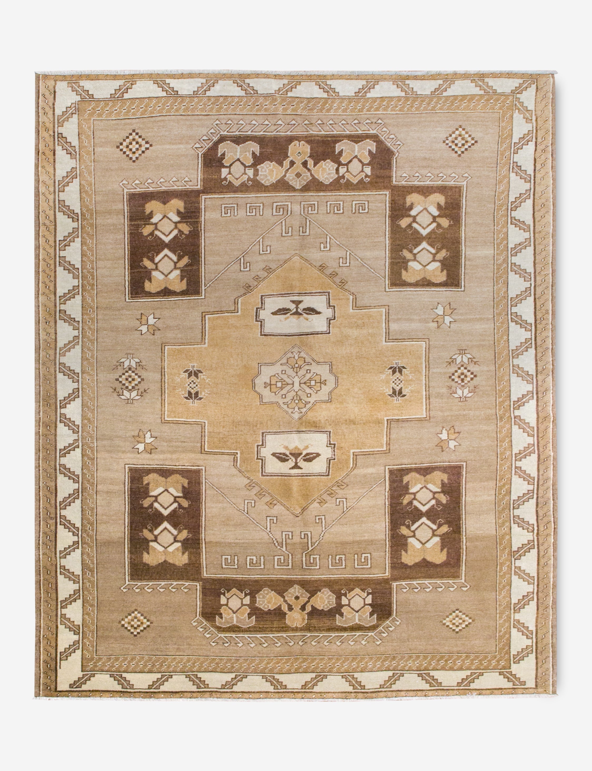 Lulu and Georgia Vintage Turkish Hand-Knotted Wool Rug No. 378, 6'3" x 8'8"