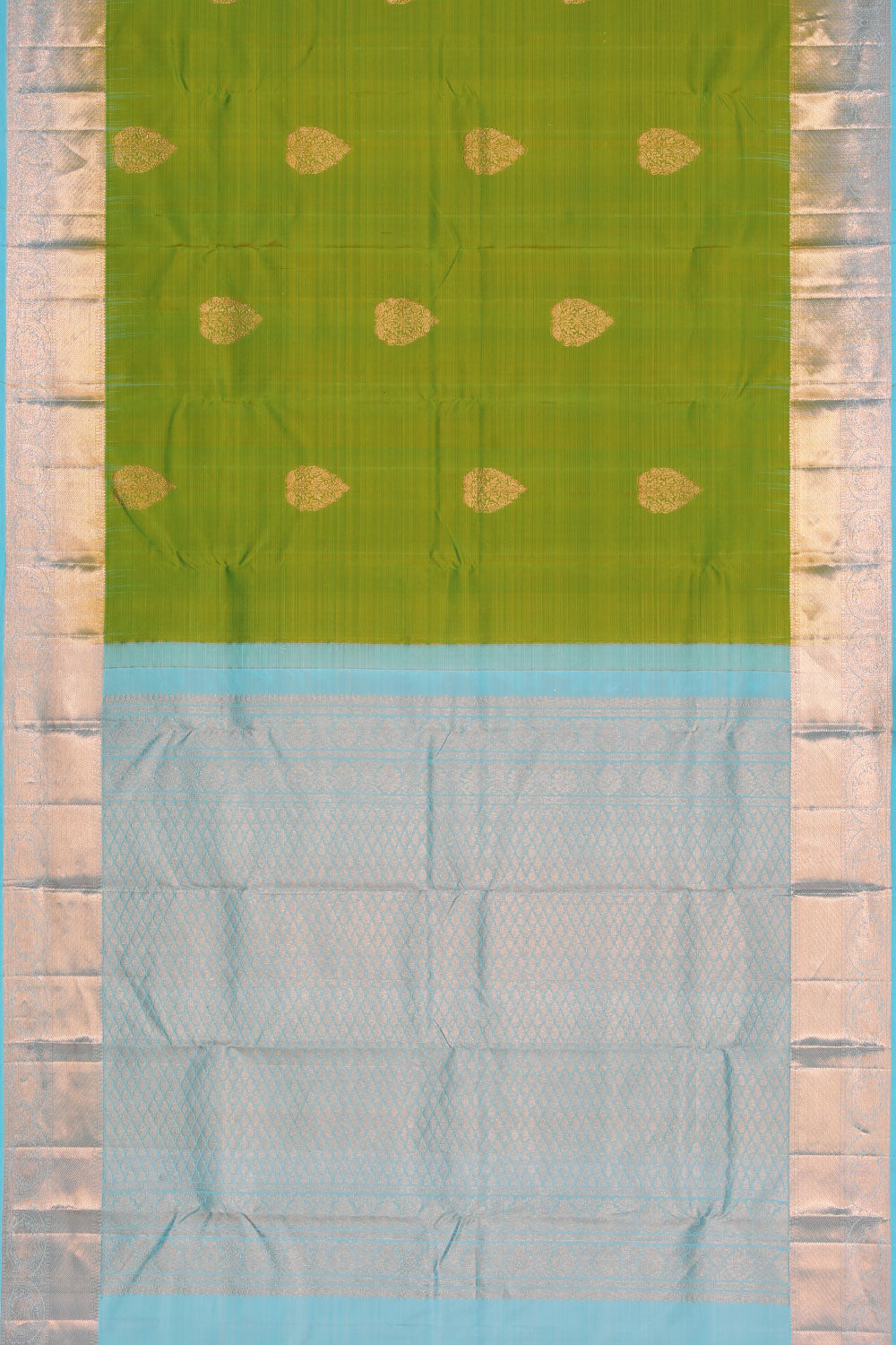 Kalanjali Kanchi Silk Green Saree – Women's - view 3