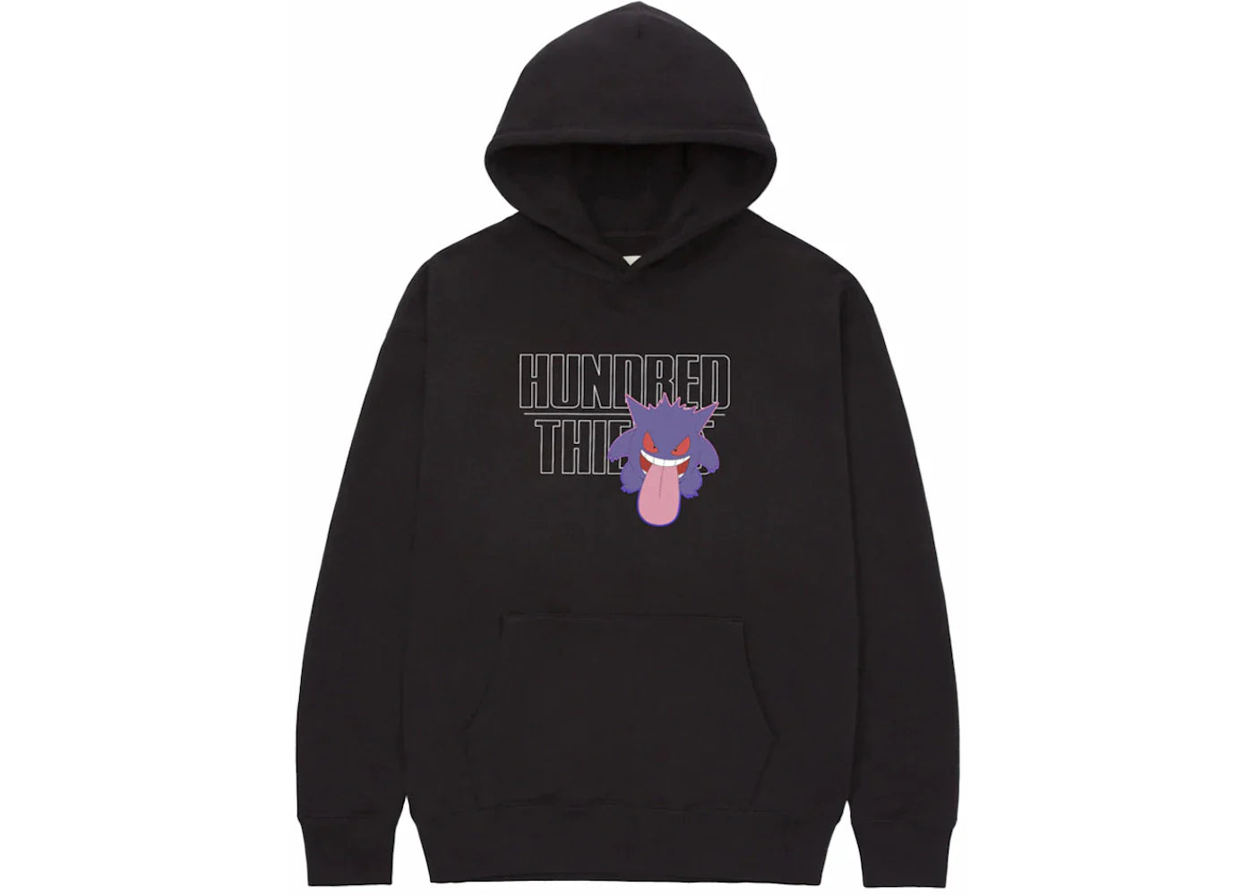 100 Thieves x Pokémon Gengar Hoodie Washed Black