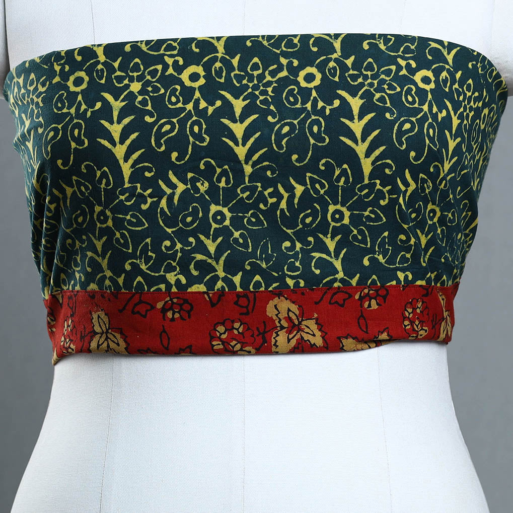 NOORI BAZAR Blue - Block Print Cotton Pipad Blouse Piece 124 - view 3