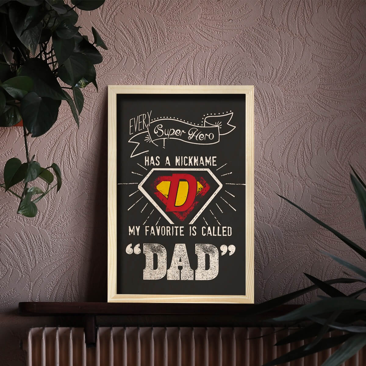Bigsmall_cc Superhero Dad Wooden Wall Art - view 9