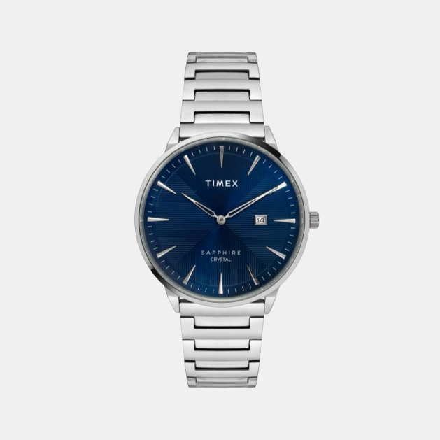 Timex Fashion Men Quartz Blue Dial Analog Stainless Steel Watch TWEG21903