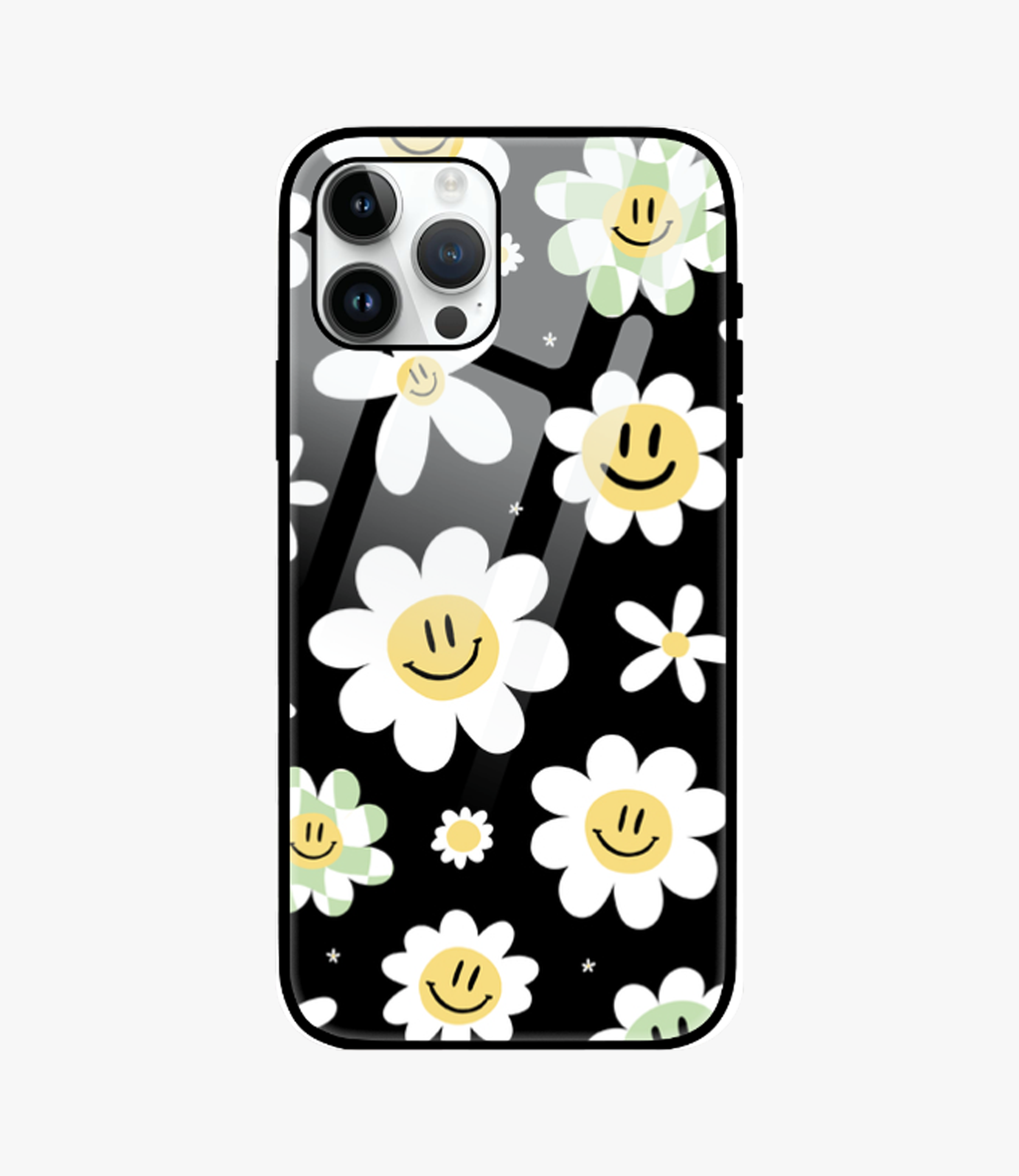 The Case Company Daisy White Floral Glass Case for iPhone 15 Pro