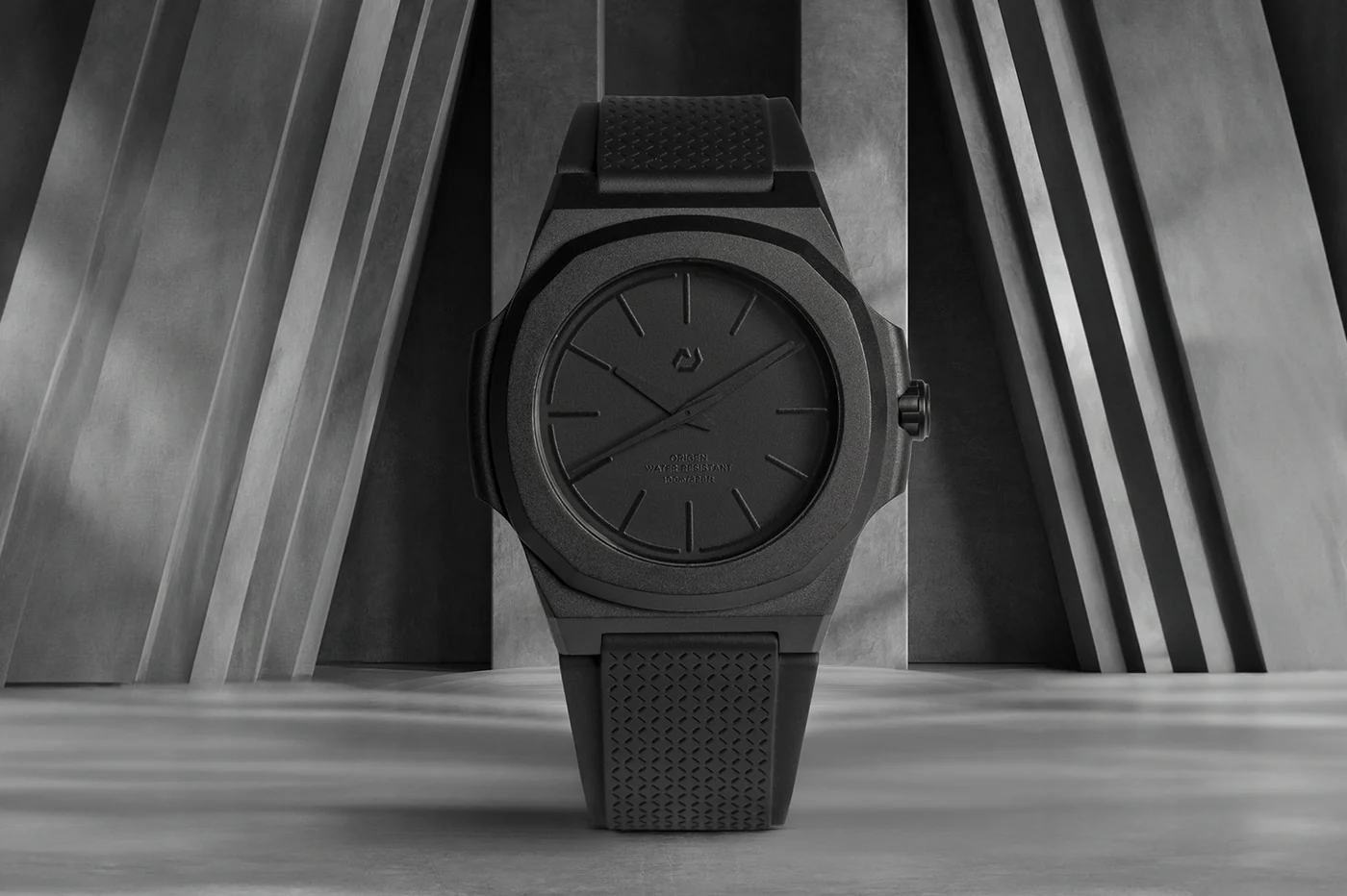 Nuun Official Origen Midnight Men Analogue Watch With Nanotech Silicon Strap Black Marker - Origen Midnight - view 3