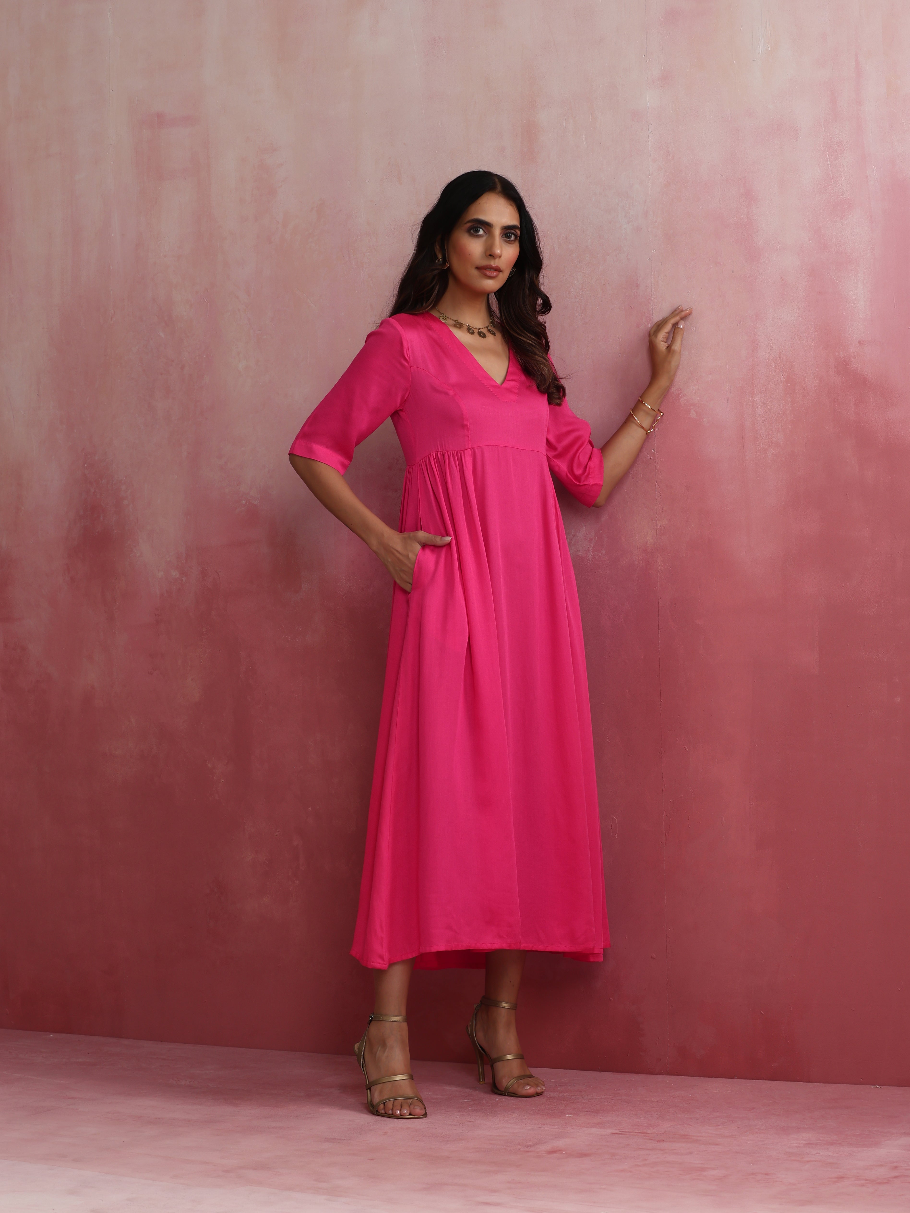 trueBrowns Modal Pink Dress - view 2