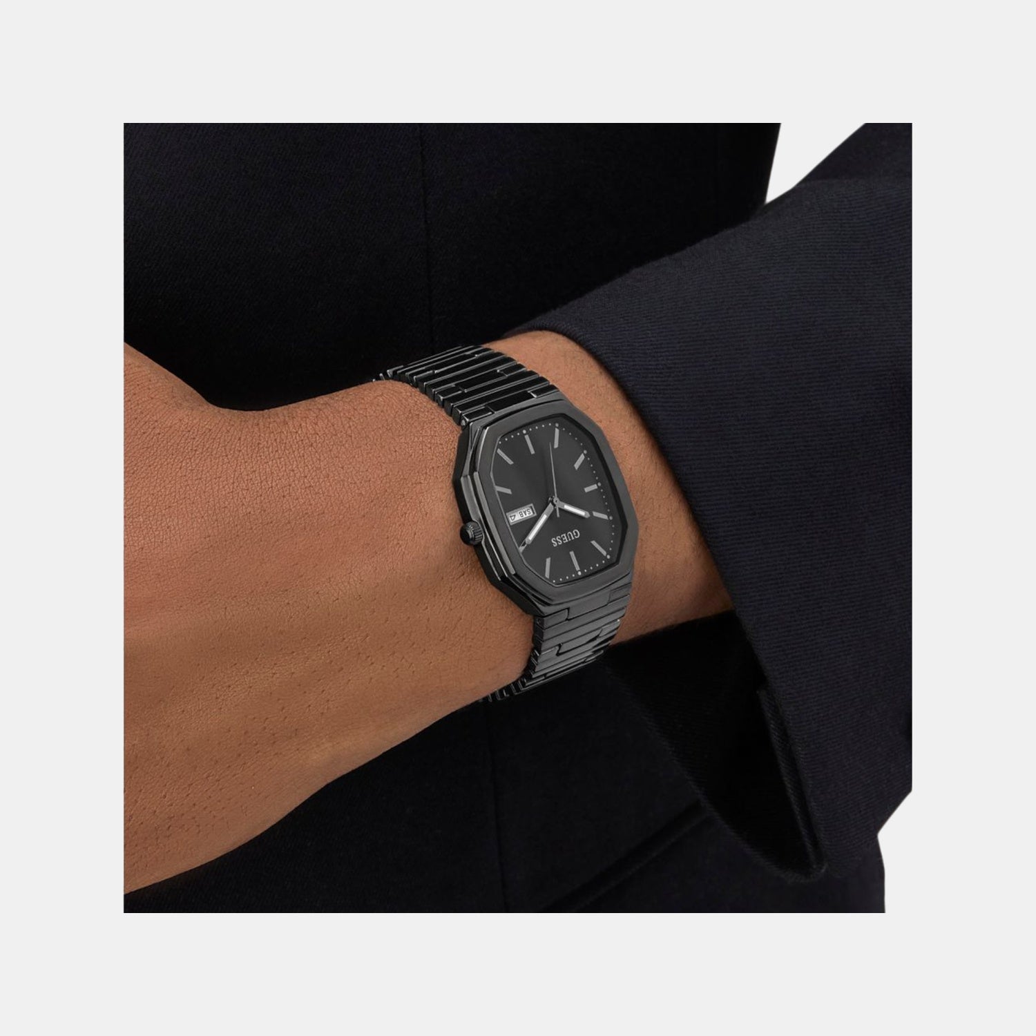 Guess Dress Men Quartz Black Dial Analog Recycled Steel Watch GW0978G4 - view 8