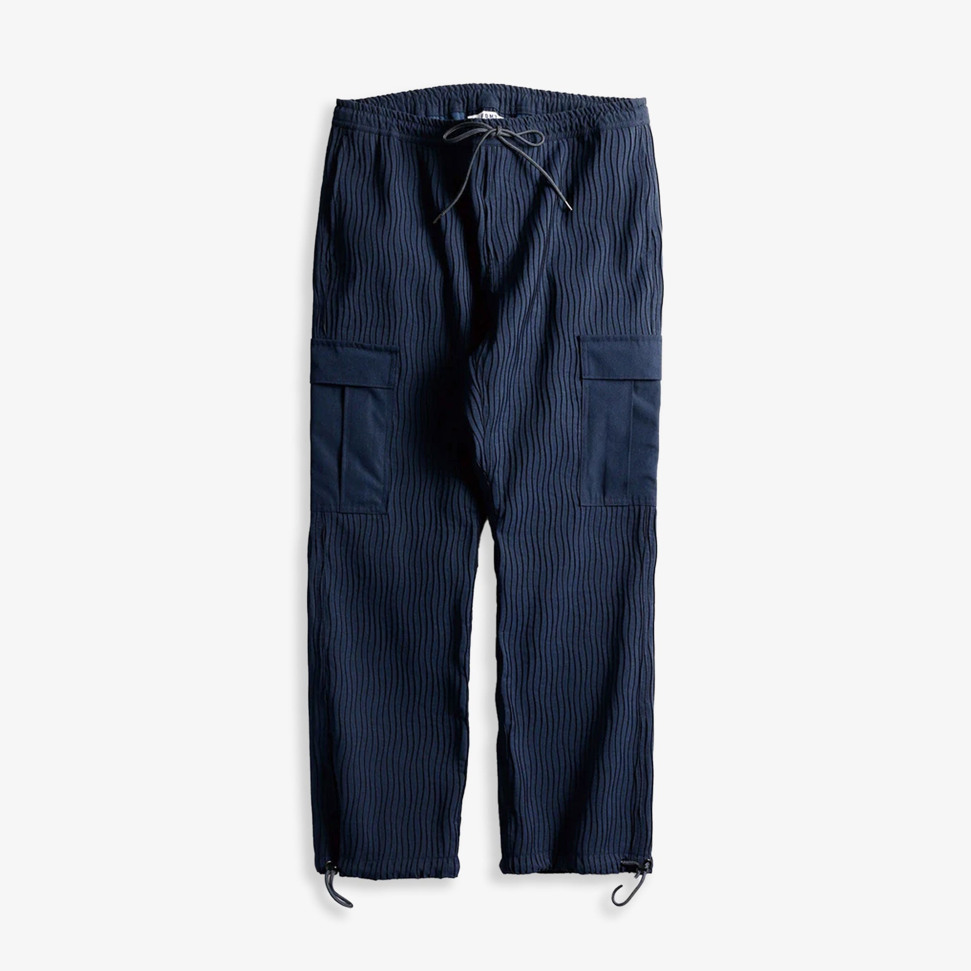 Fdmtl | Pleated Cargo Pants { Navy
