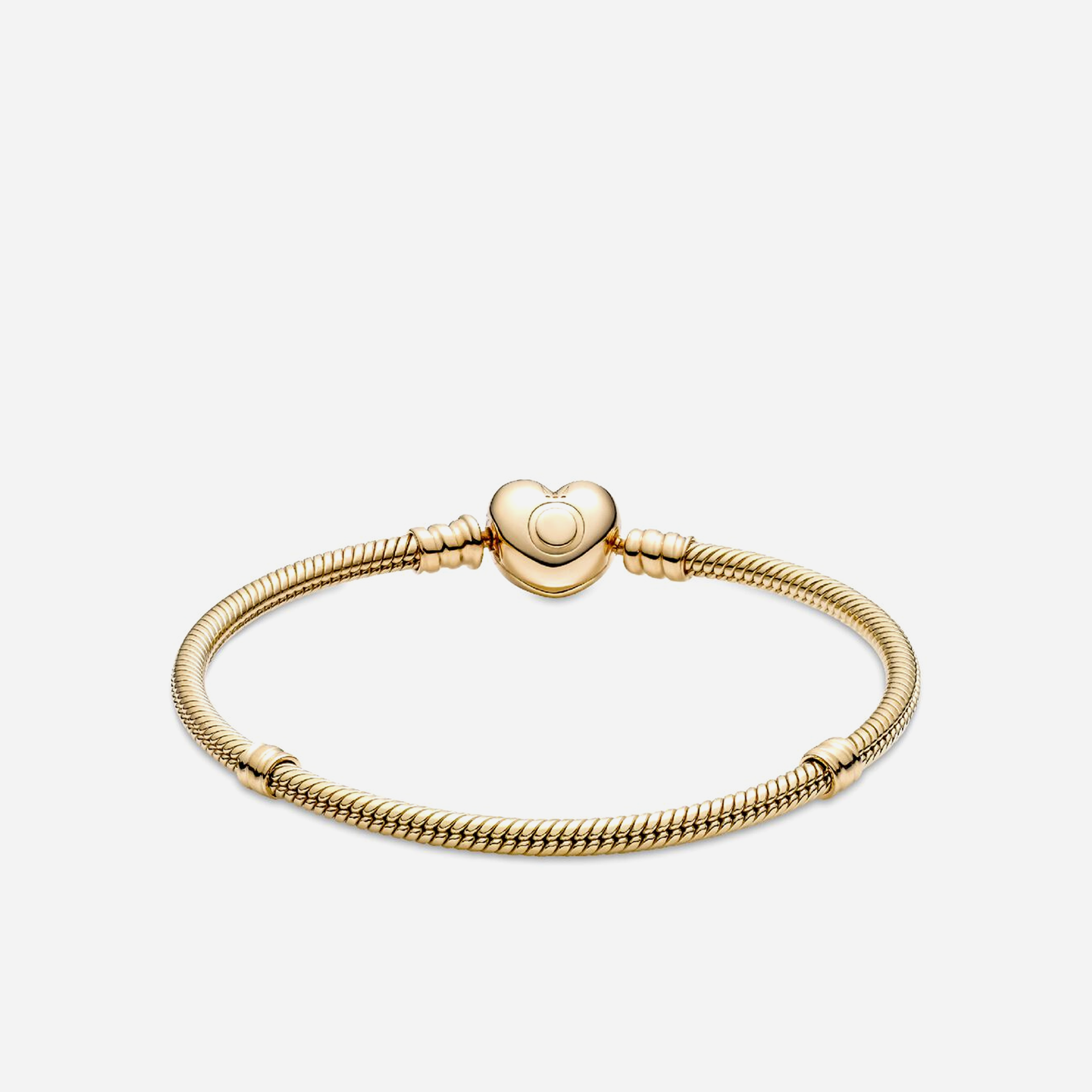 Pandora Moments Heart & Snake Chain Bracelet Gold Plated - view 2