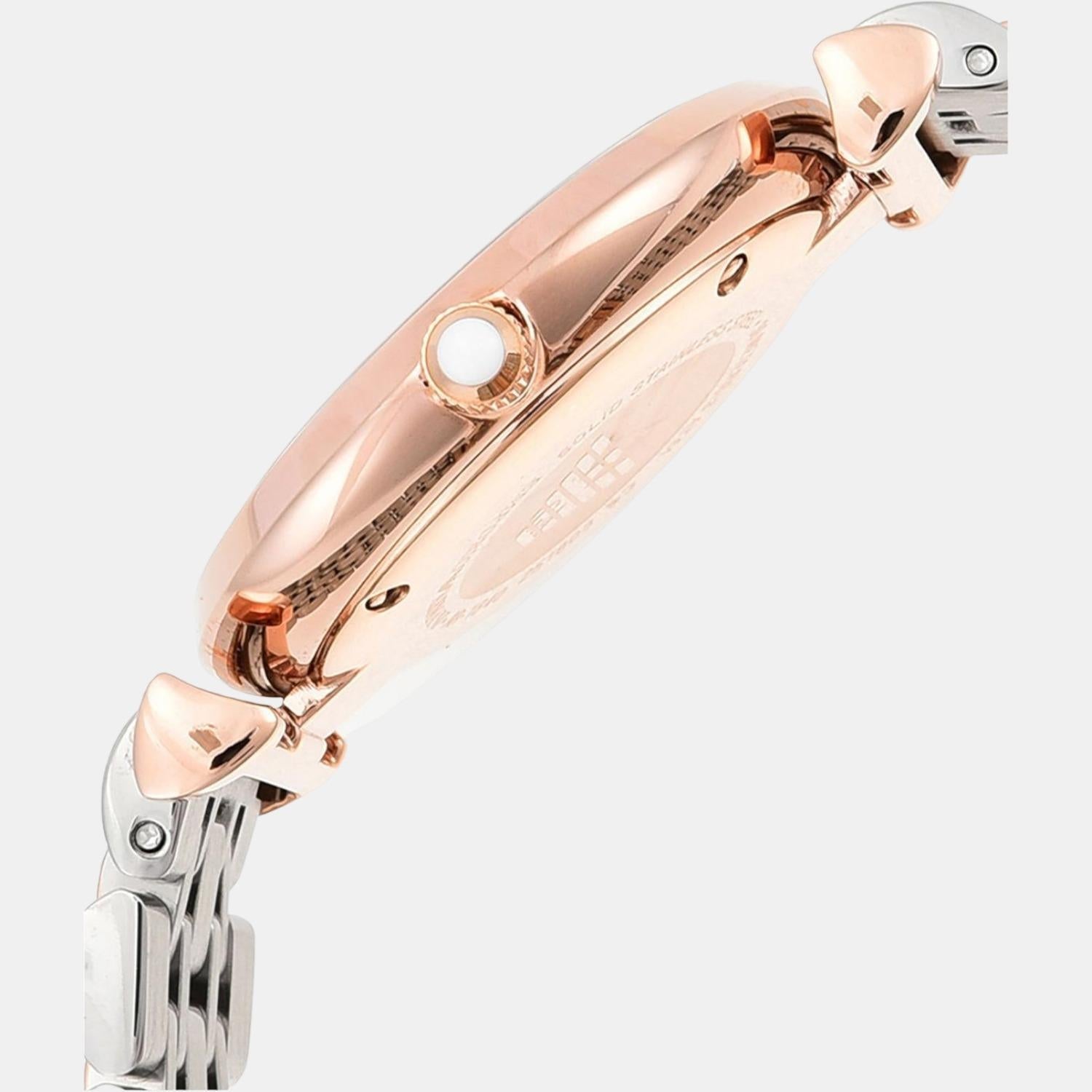 Emporio Armani Gianni T-Bar Women Quartz White Dial Analog Stainless Steel Watch AR1926 - view 6