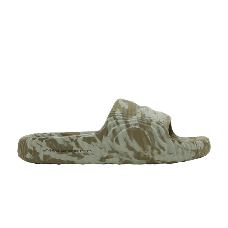 Yeezy adidas Adilette 22 Slides Olive Strata Silver Green