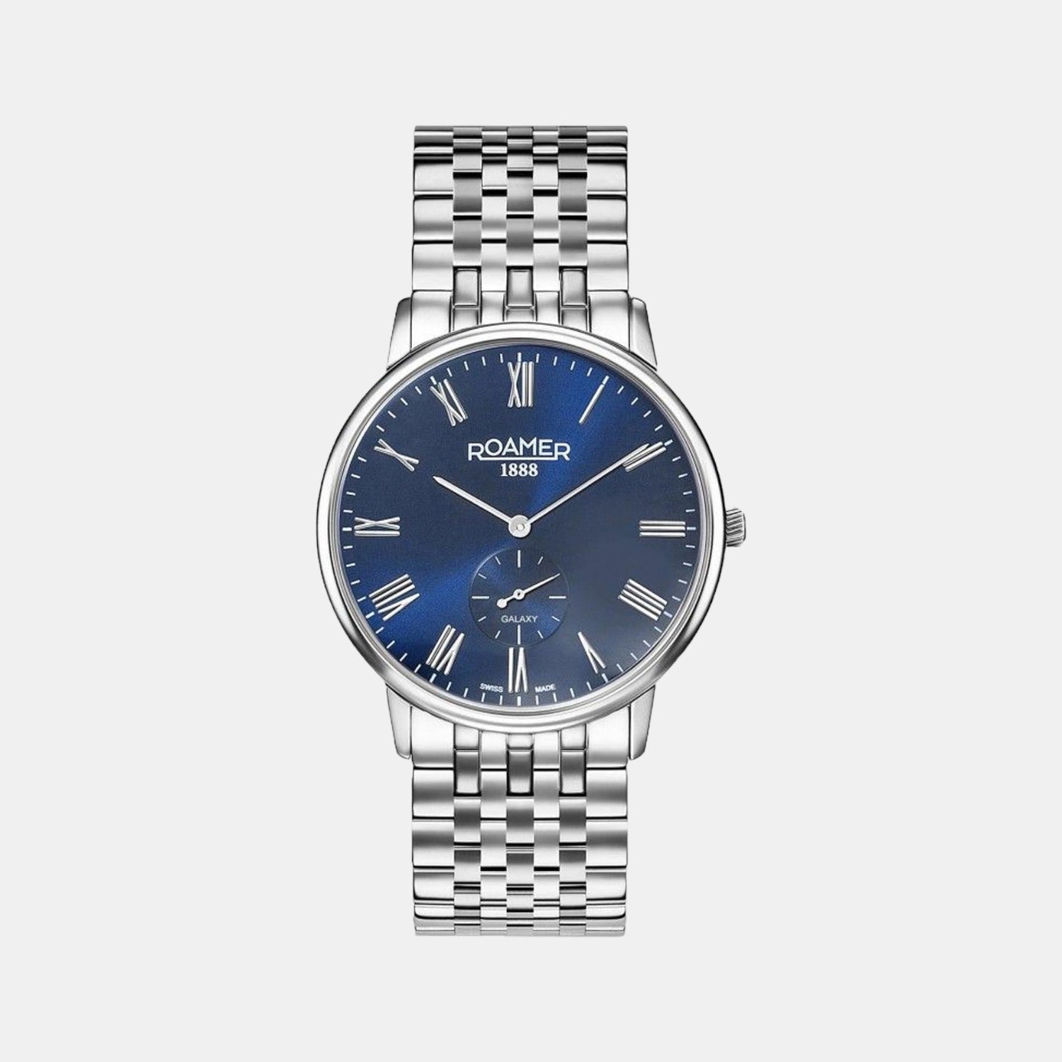 Roamer Galaxy Gents Men Quartz Blue Dial Analog Stainless Steel Watch 620710 41 45 50