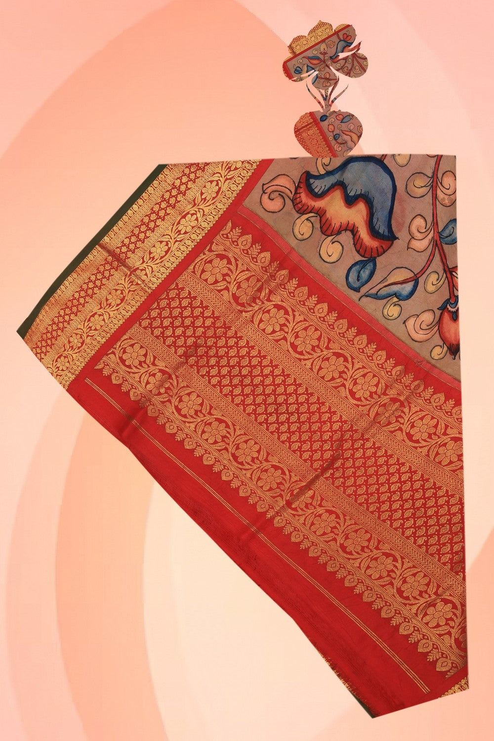 Kalanjali Kalamkari Painted Dupatta