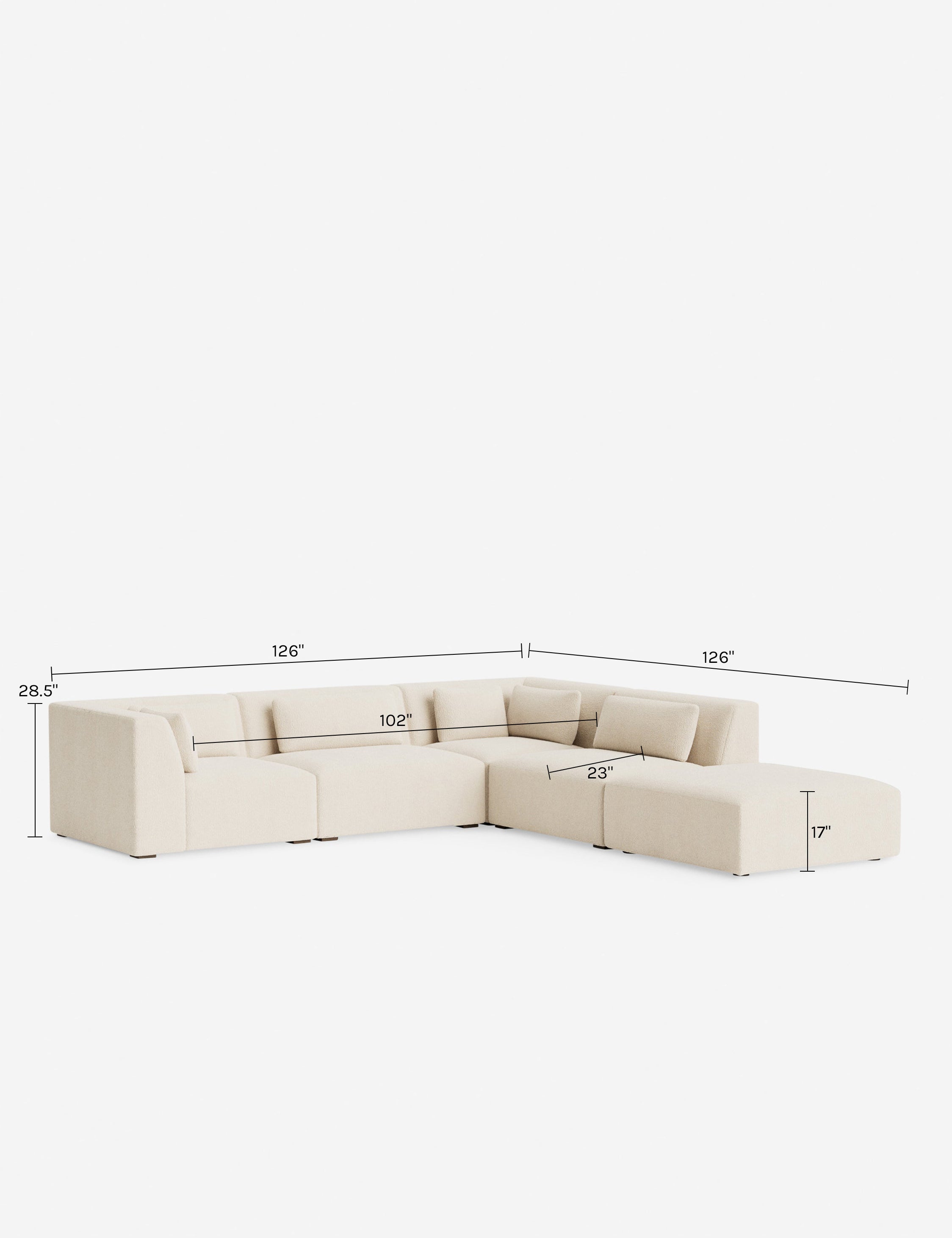 Lulu and Georgia Koh Modular Sectional Sofa With Ottoman - view 198