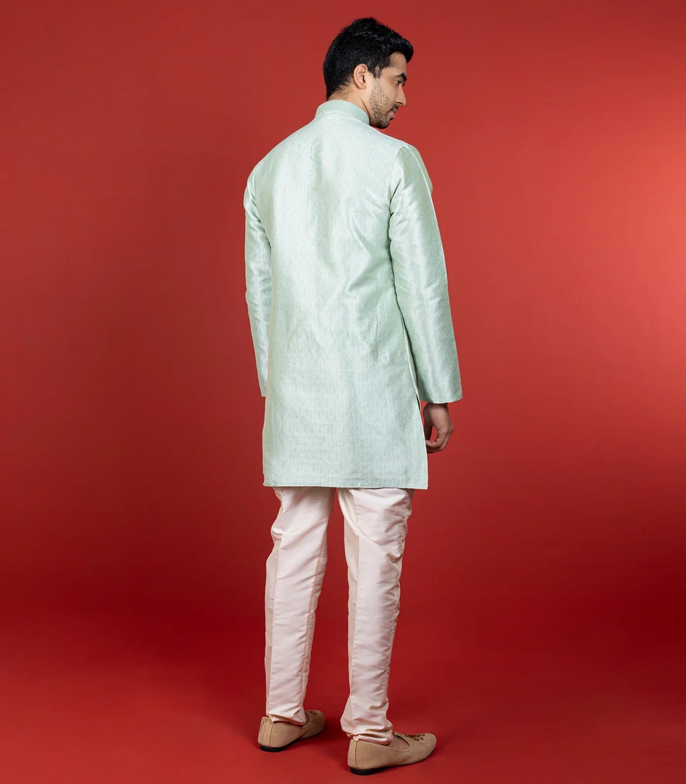 RmKV Pastel Green Short Kurta -Green - view 4